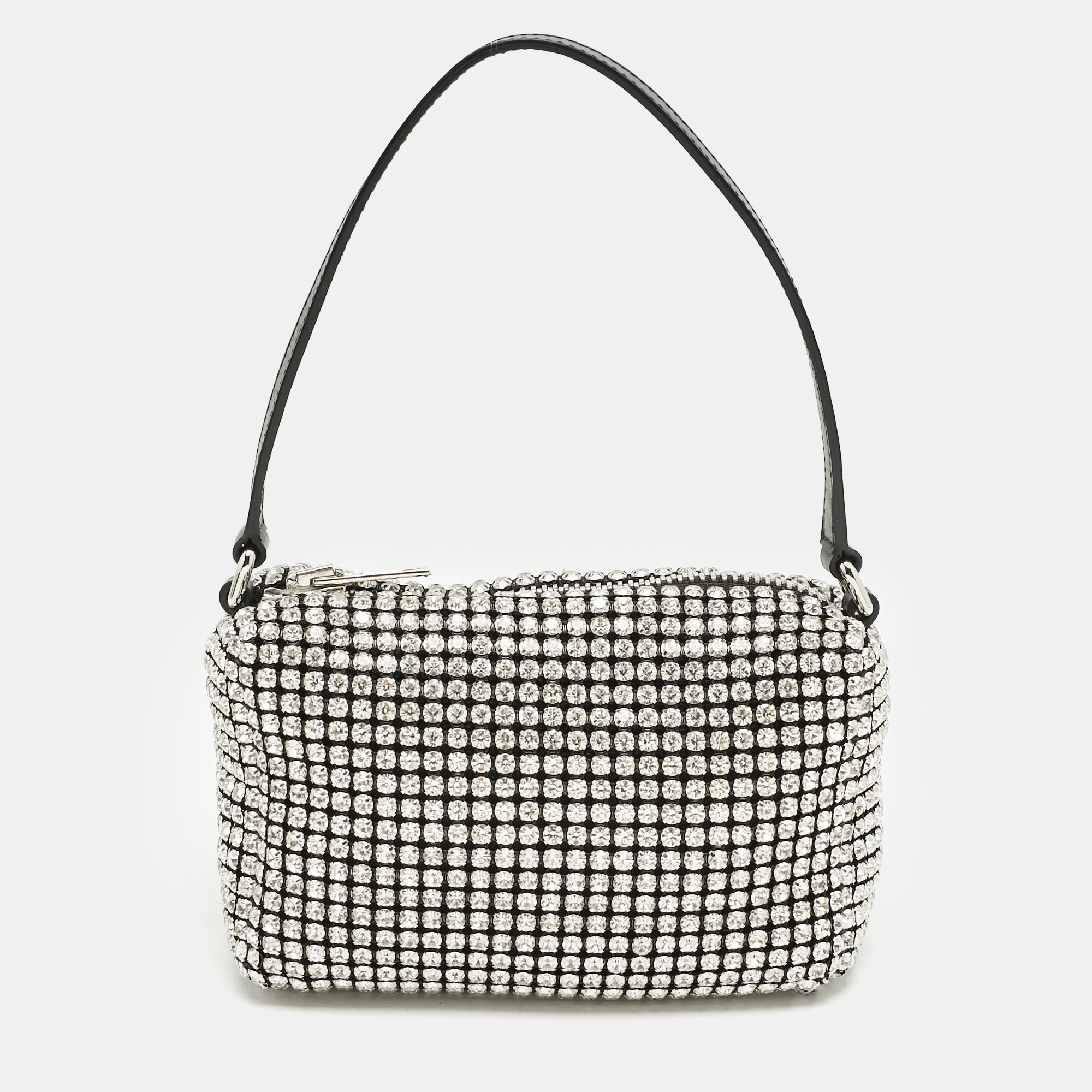 Alexander Wang Black Crystals and Leather Heiress Pochette Bag
Alexander Wang Black Crystals and Leather Heiress Pochette Bag