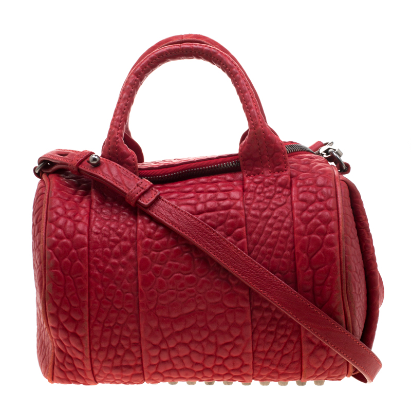 Image of Alexander Wang Red Leather Small Rockie Satchel