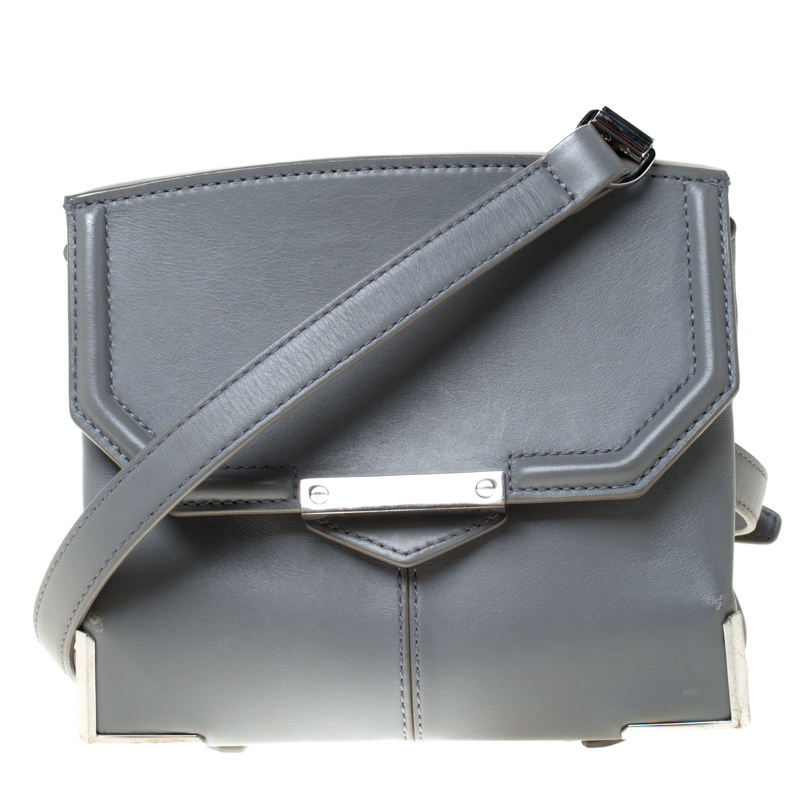 Image of Alexander Wang Grey Leather Small Marion Shoulder Bag