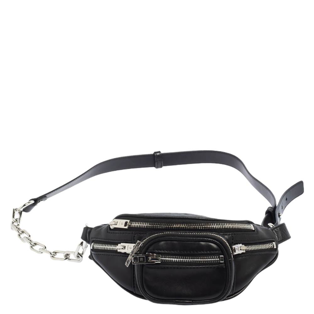 Alexander Wang Black Leather Mini Attica Belt Bag
