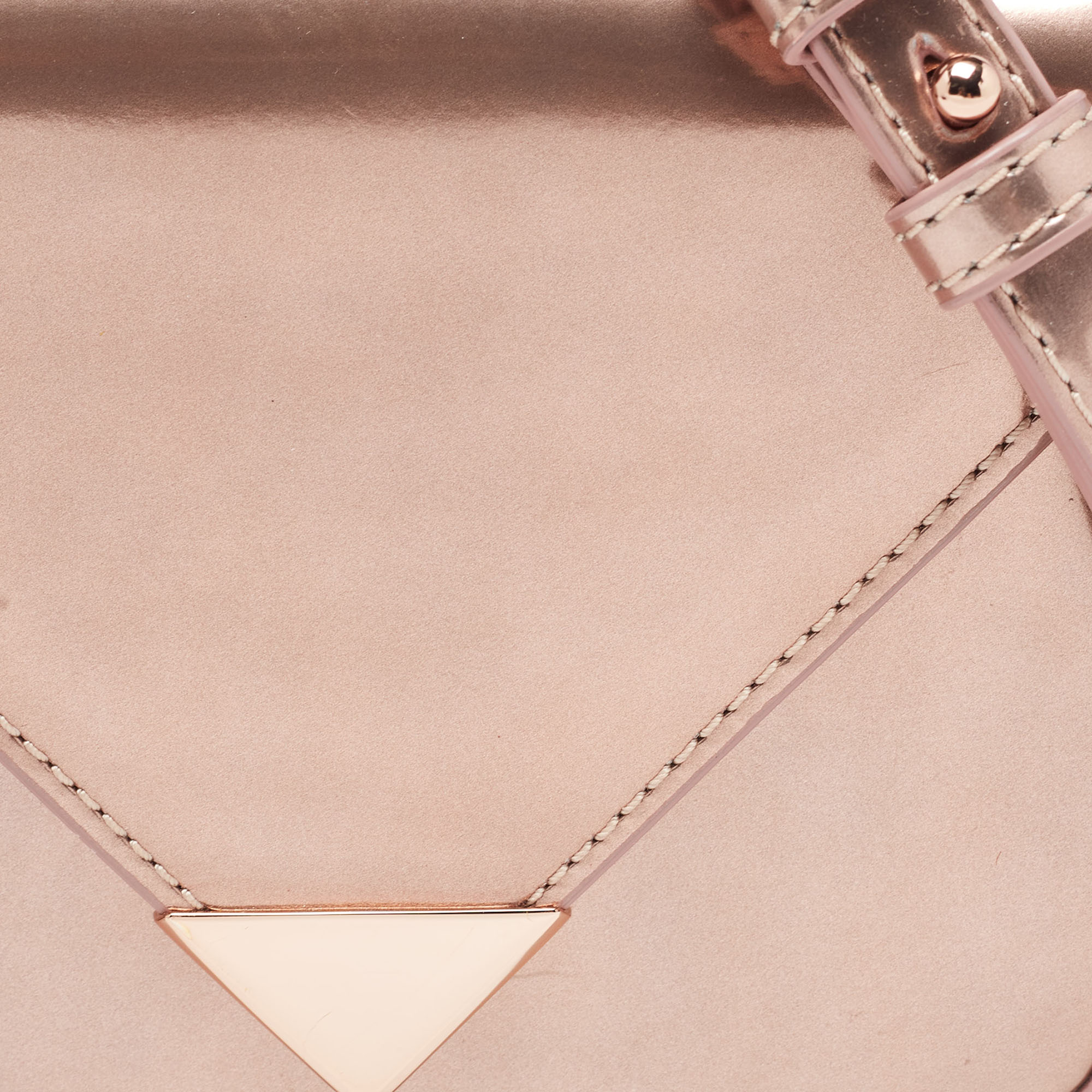 Alexander Wang Rose Gold Leather Mini Prisma Envelope Crossbody Bag