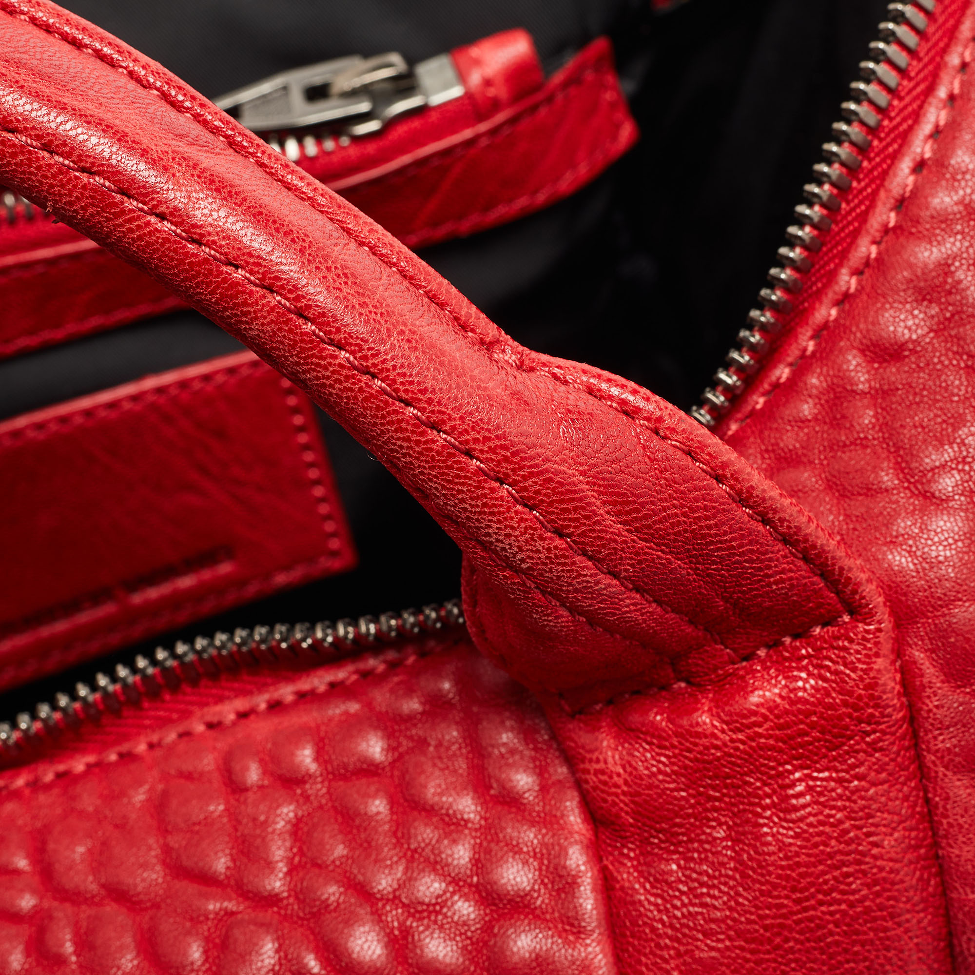 Alexander Wang Red Textured Leather Rocco Bag