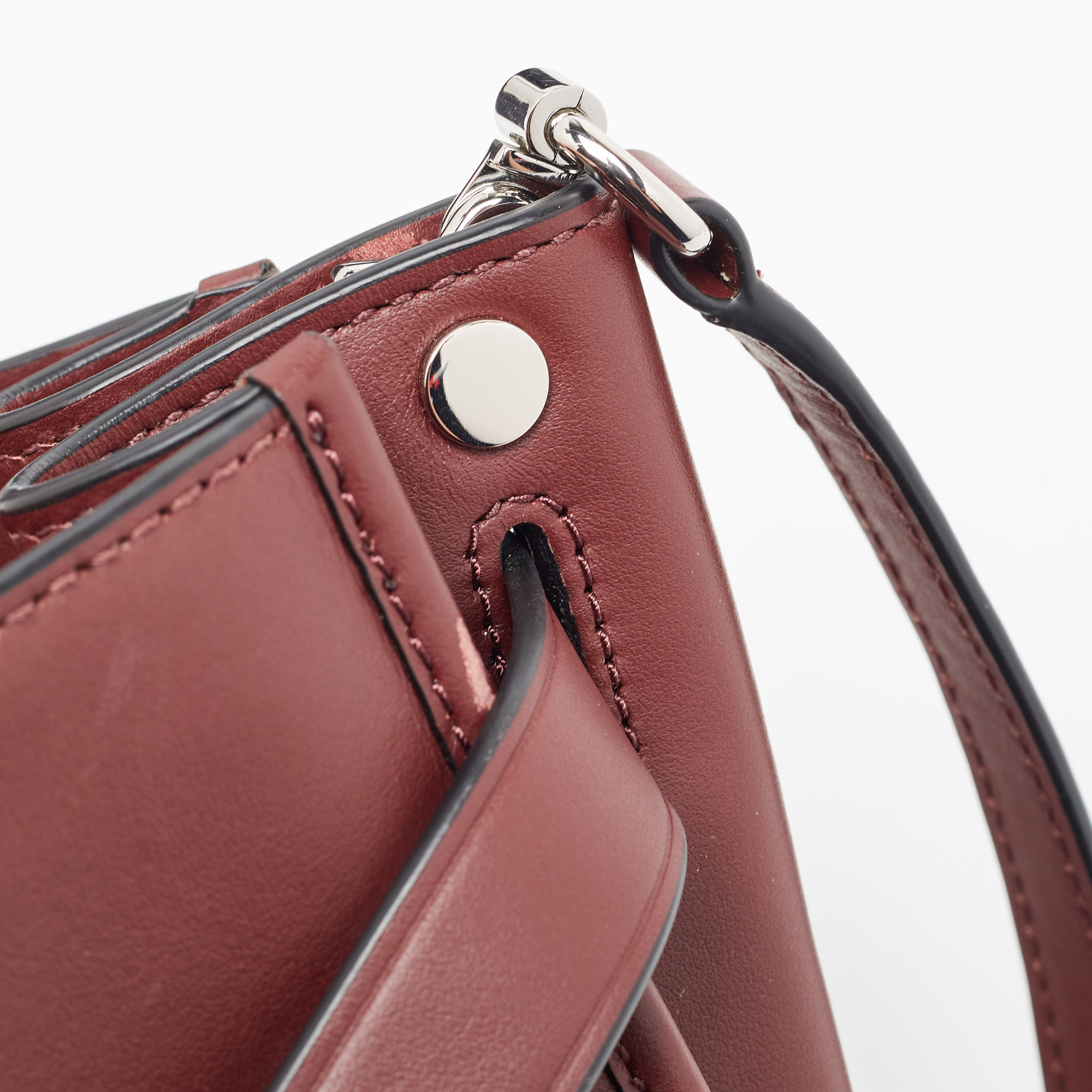 Alexander Wang Burgundy Leather Attica Shoulder Bag