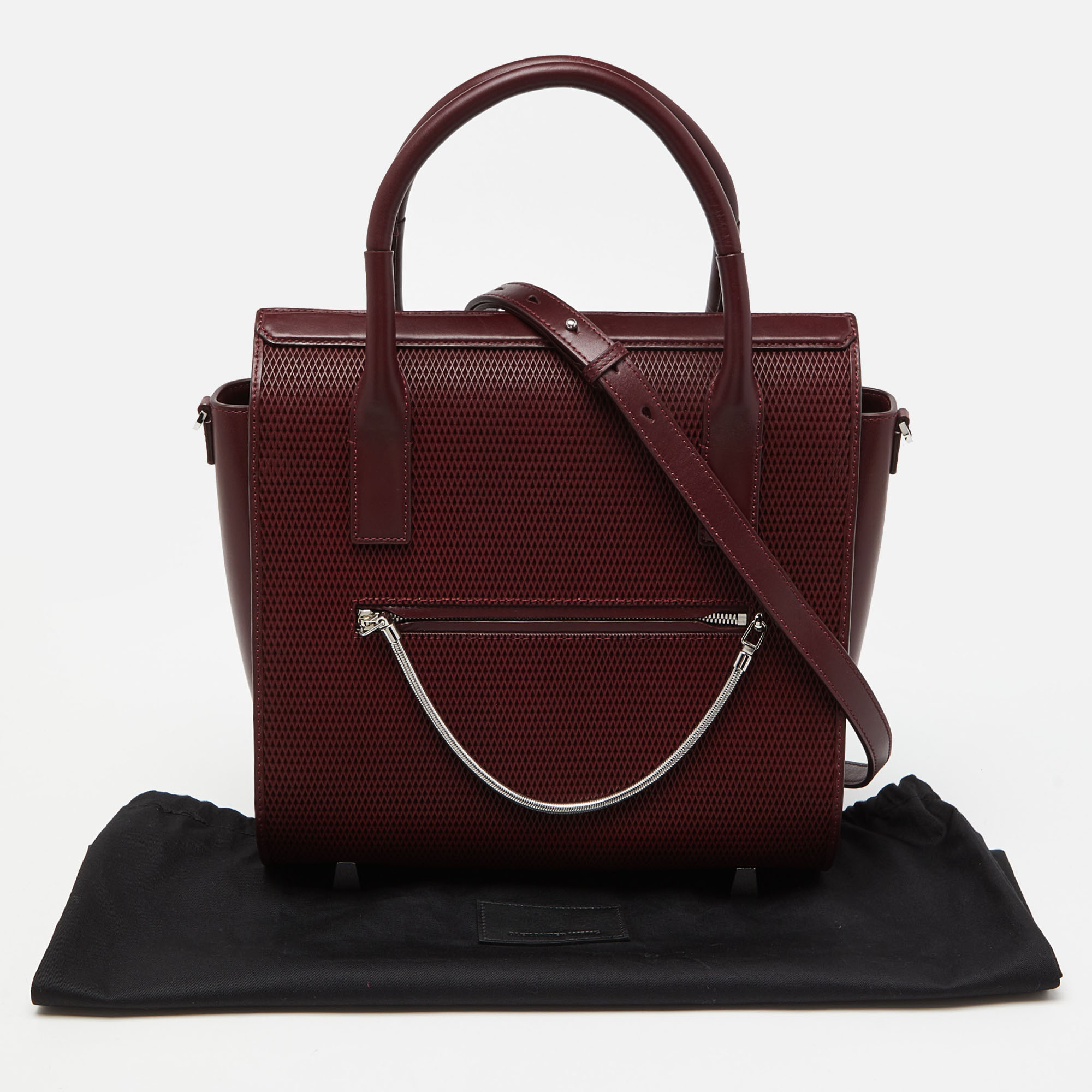Alexander Wang Burgundy Leather Large Chastity Tote