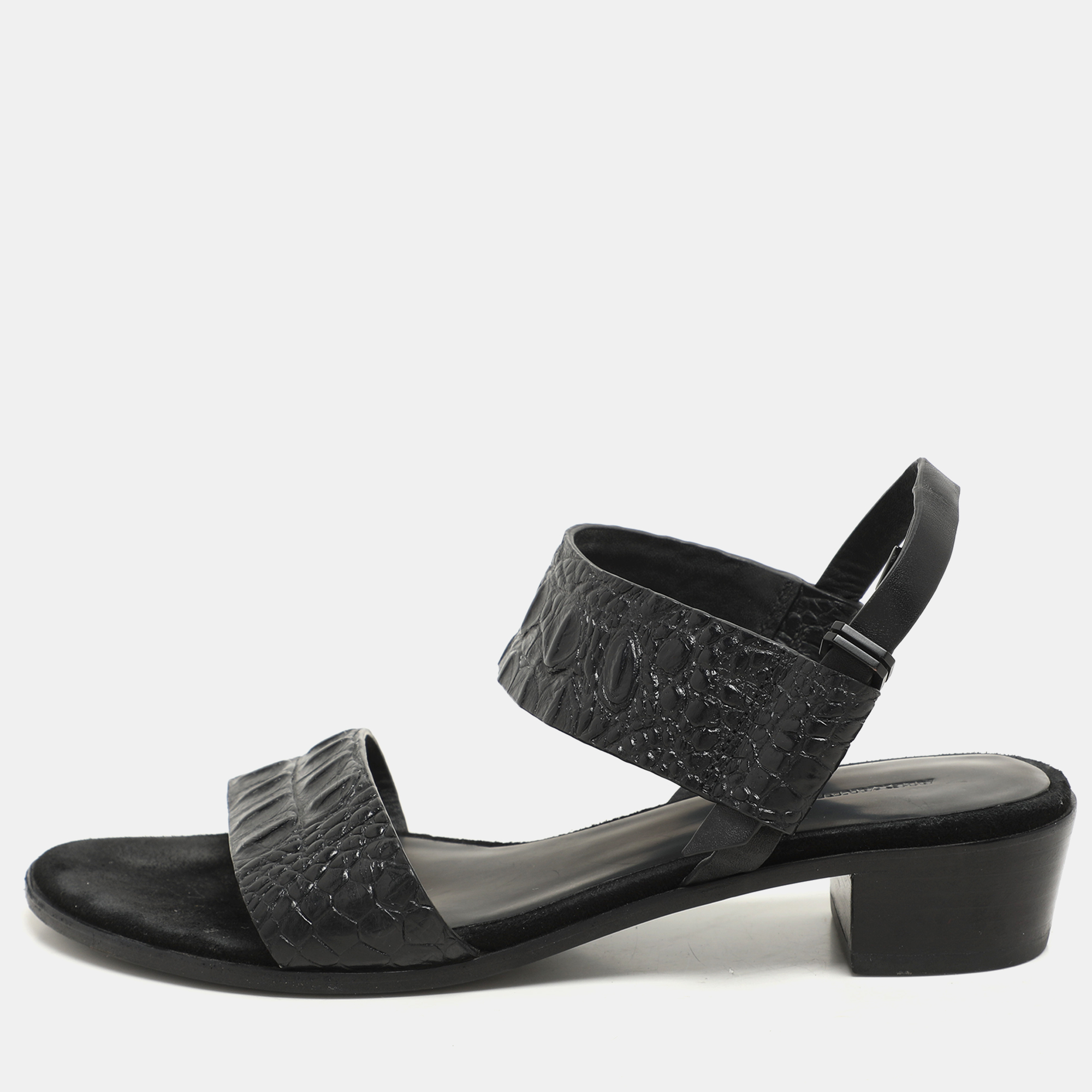 Alexander Wang Black Croc Embossed Leather Slingback Sandals Size
Alexander Wang Black Croc Embossed Leather Slingback Sandals Size