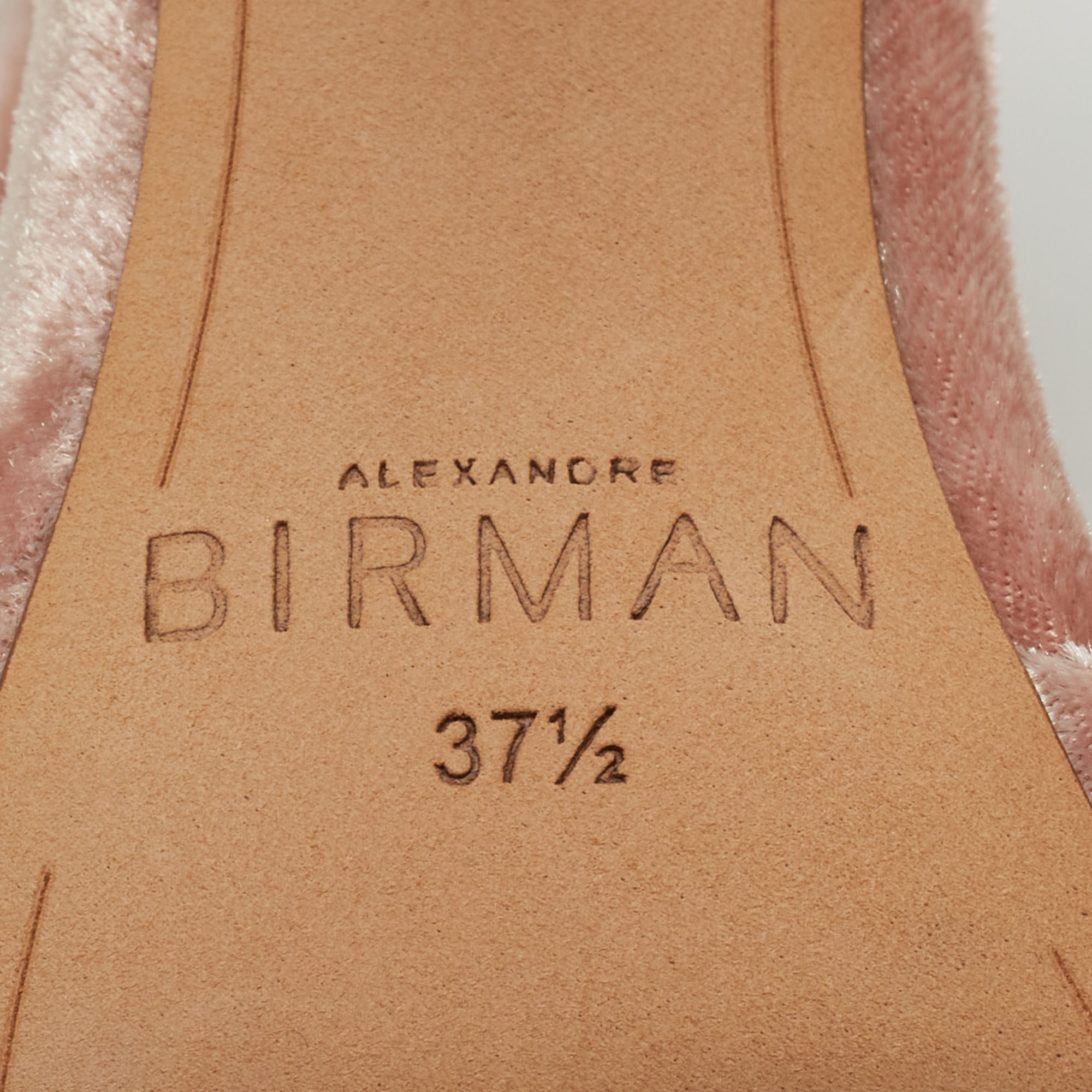 Alexandre Birman Pink Velvet Clarita Sandals Size 37.5