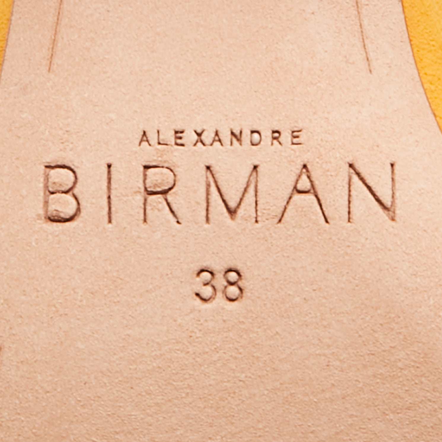 Alexandre Birman Yellow/Beige Suede Lolita Ankle Tie Sandals Size 38