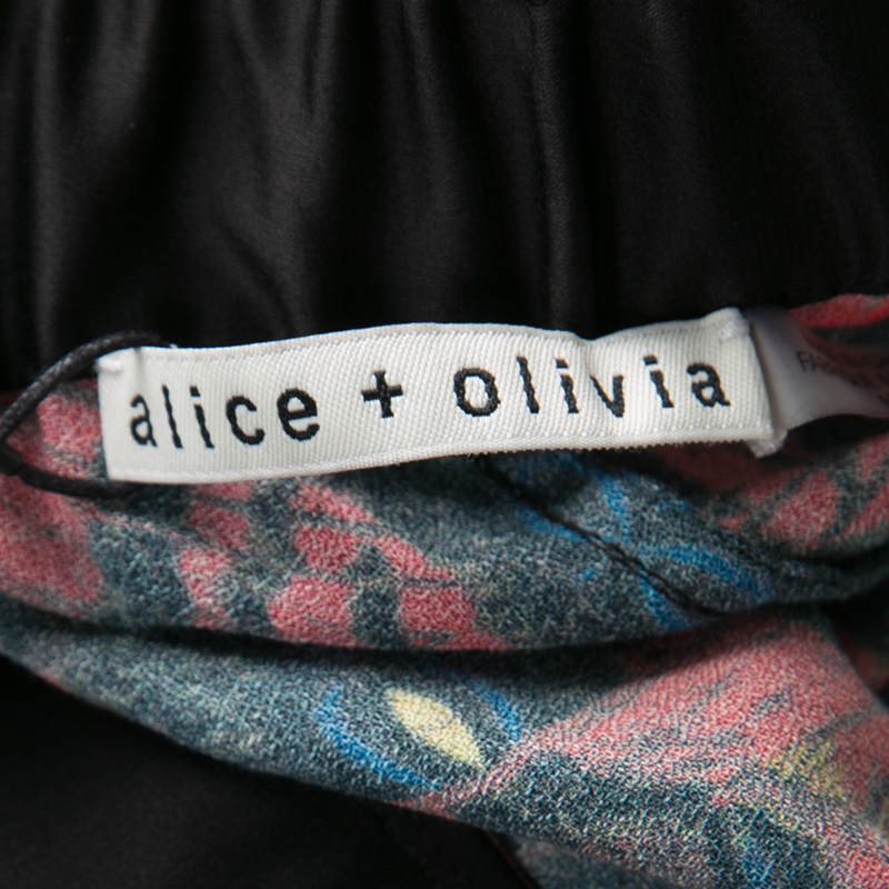 Alice + Olivia Romantic Butterfly Print Elasticized Waist Pants M