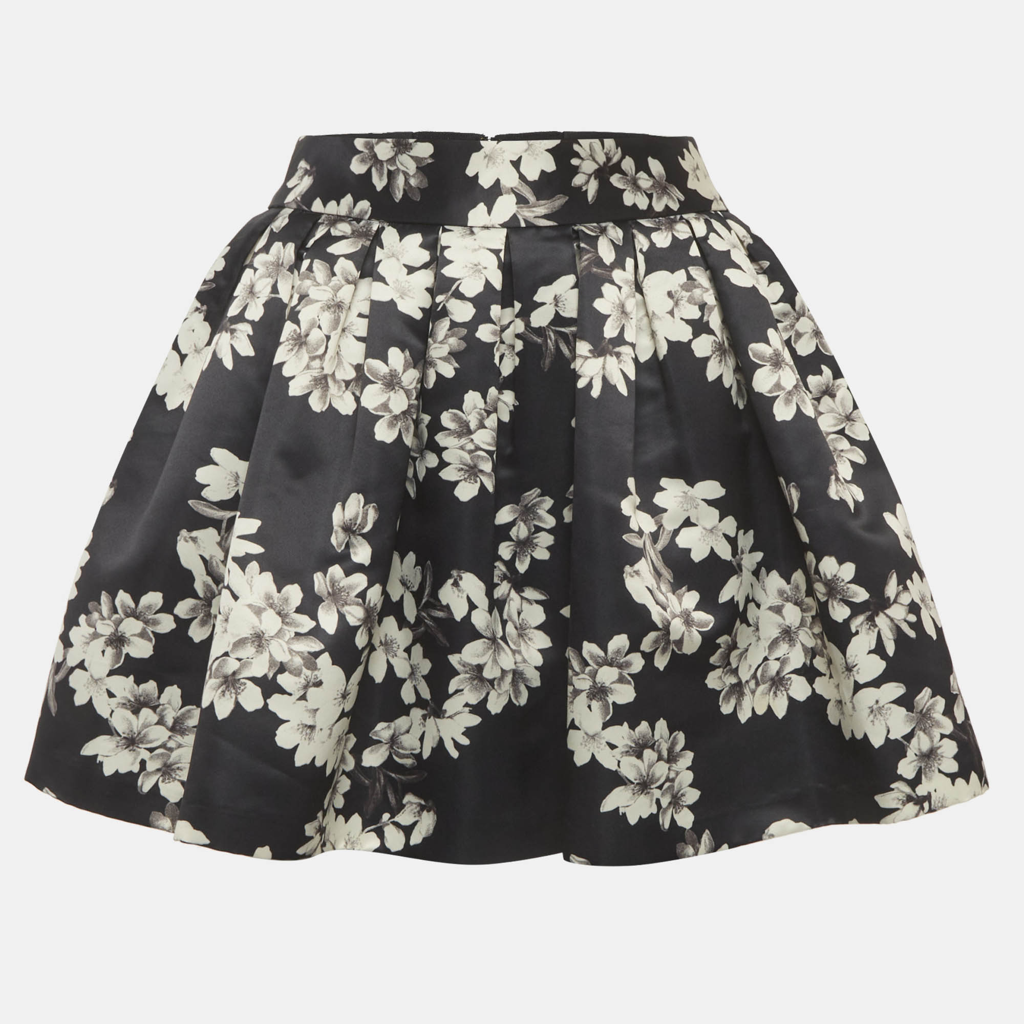 Alice + Olivia Black Floral Print Satin Pleated Mini Skirt S
Alice + Olivia Black Floral Print Satin Pleated Mini Skirt S
