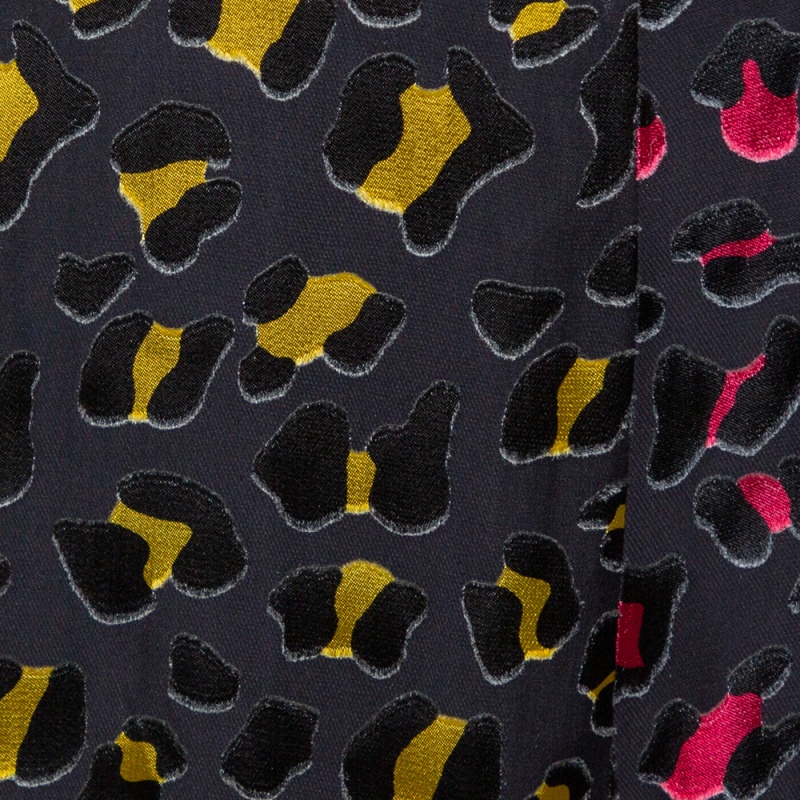Alice + Olivia Multicolor Leopard Print Burnout Silk Janessa Skirt XS