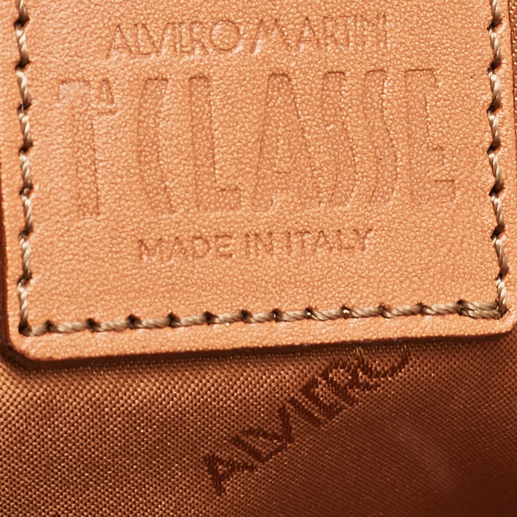 Alviero Martini 1A Classe Tan Leather Shoulder Bag