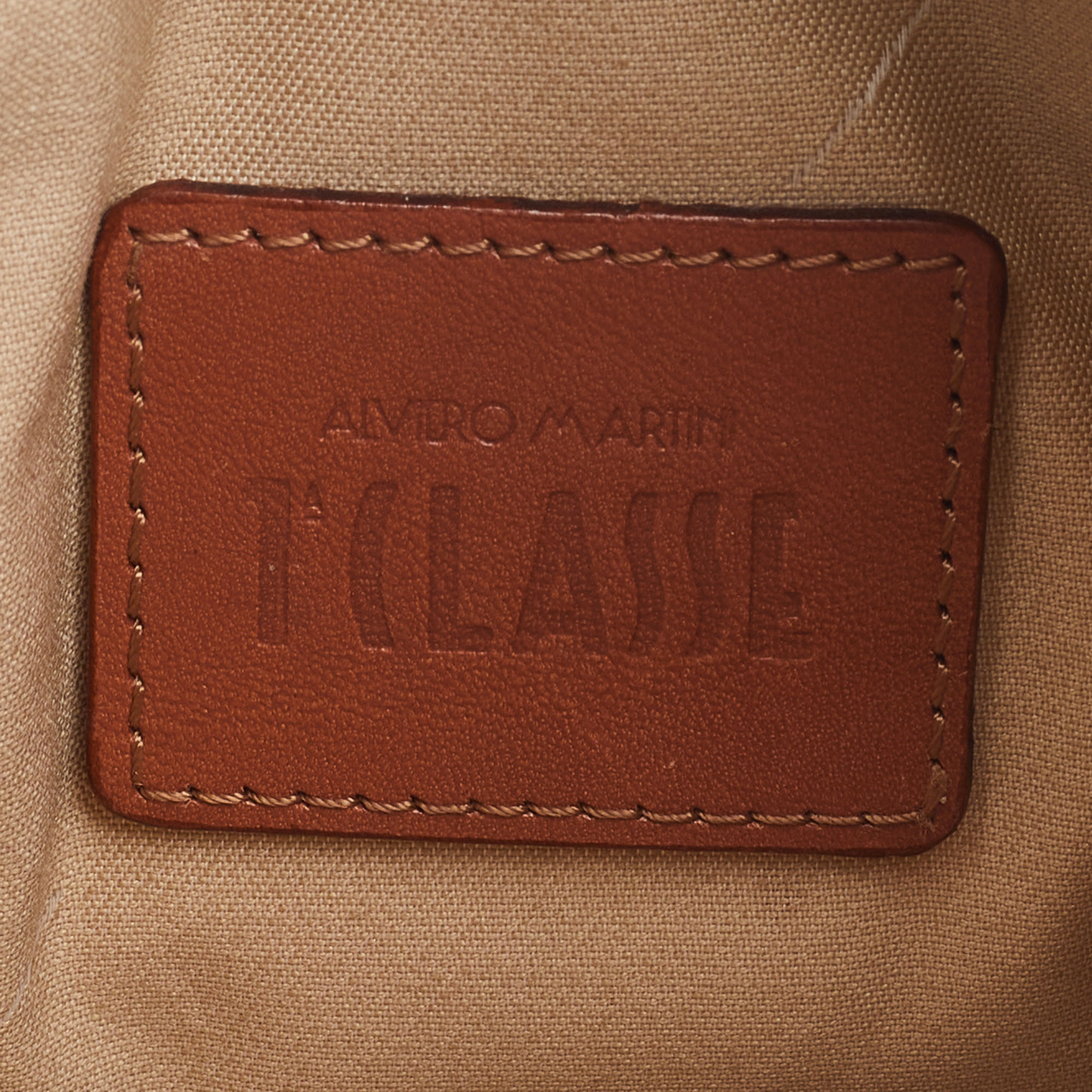 Alviero Martini 1A Classe Coated Canvas And Leather Zip Crossbody Bag