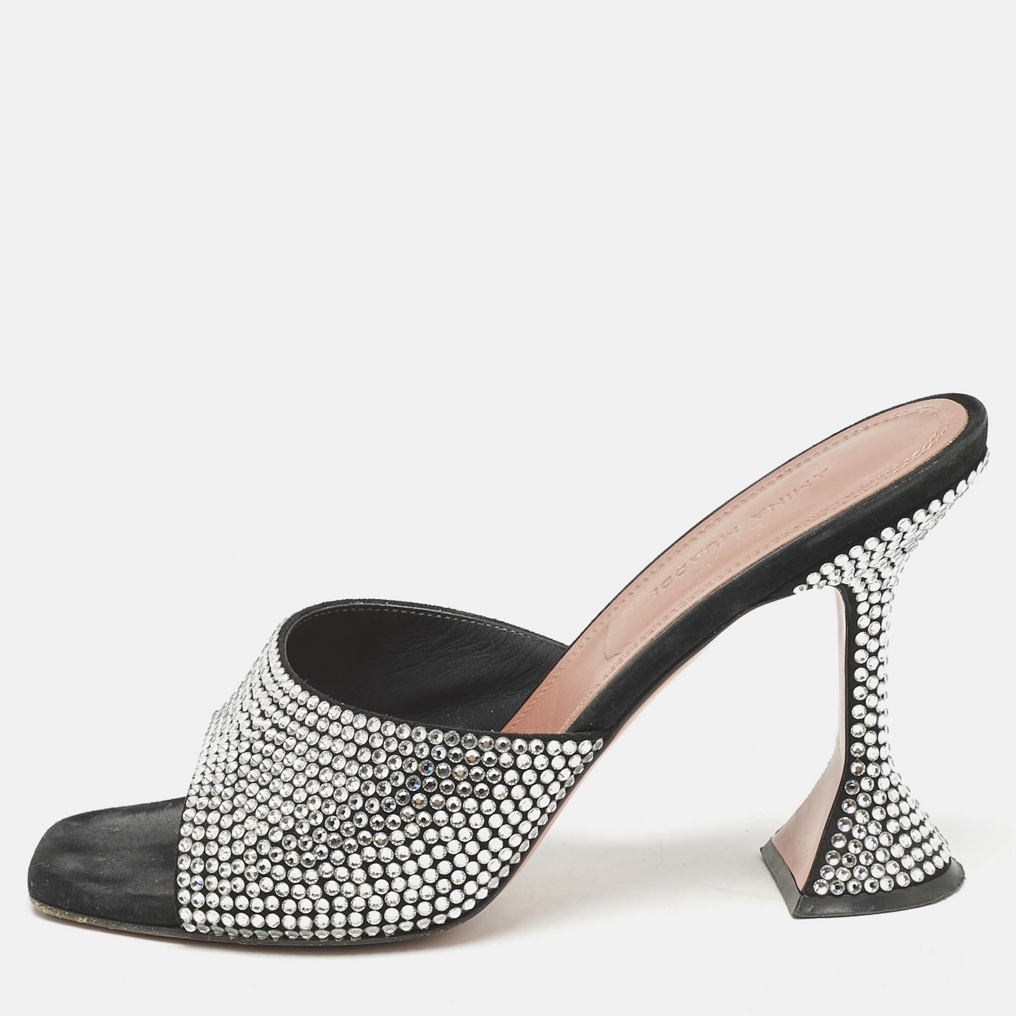 Amina Muaddi Black Suede Lupita Crystal Embellished Slide Sandals Size
Amina Muaddi Black Suede Lupita Crystal Embellished Slide Sandals Size