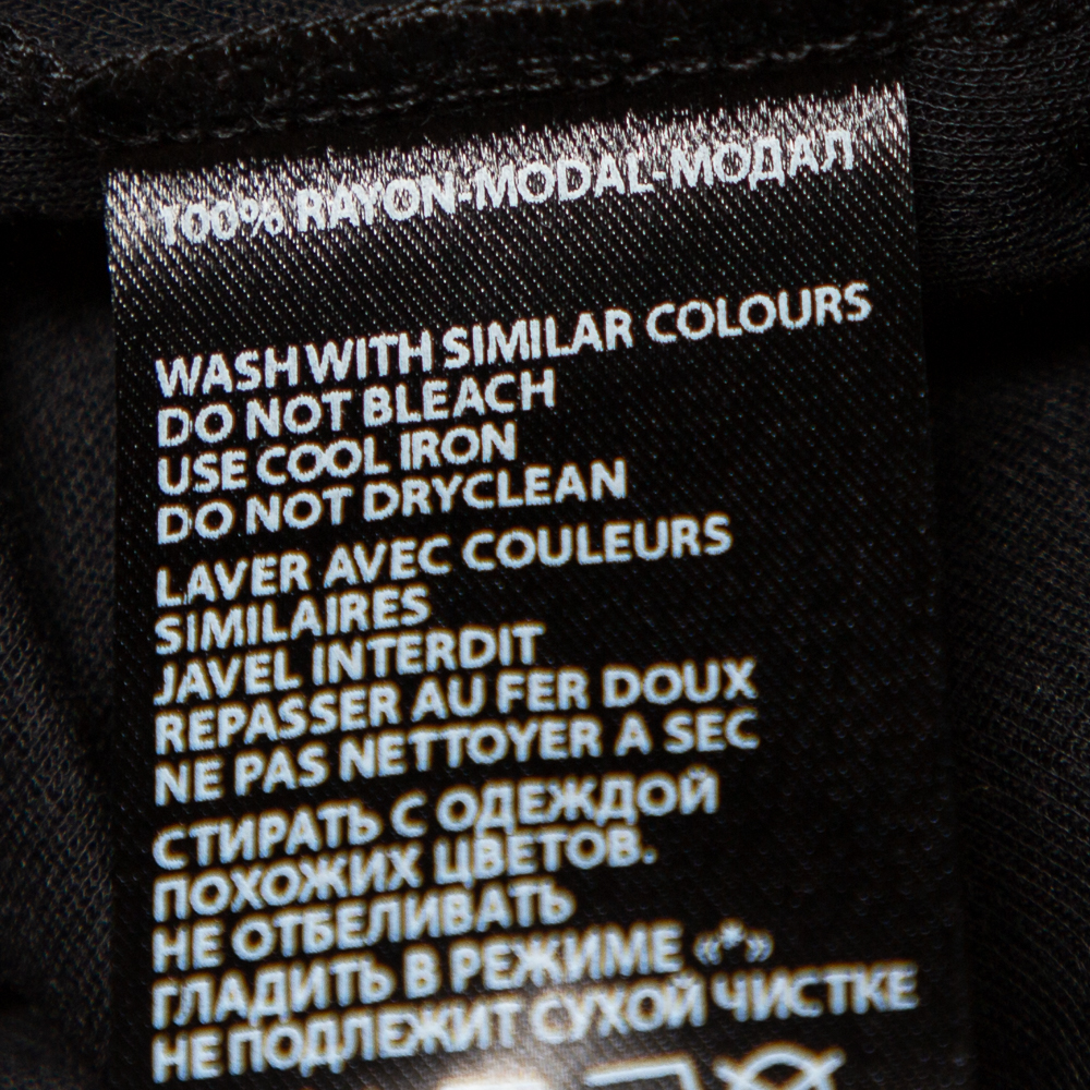 Ann Demeulemeester Black Modal Cutout Sleeve Detail T-Shirt M