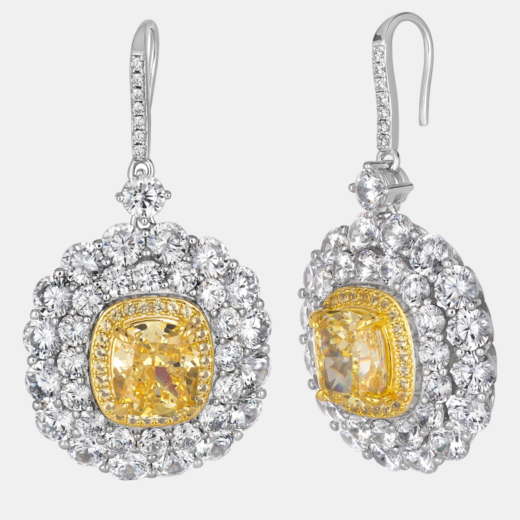 Anna Zuckerman Canara 9 Carat Fancy Yellow Drop Earrings Jewelry