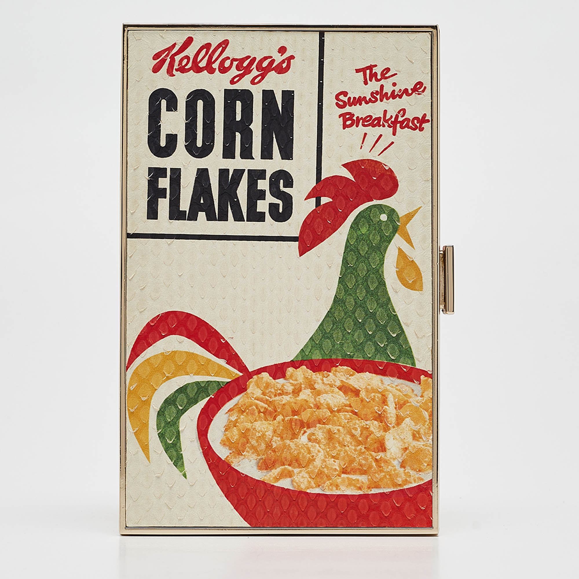 Anya Hindmarch Multicolor Snakeskin Corn Flakes Box Clutch