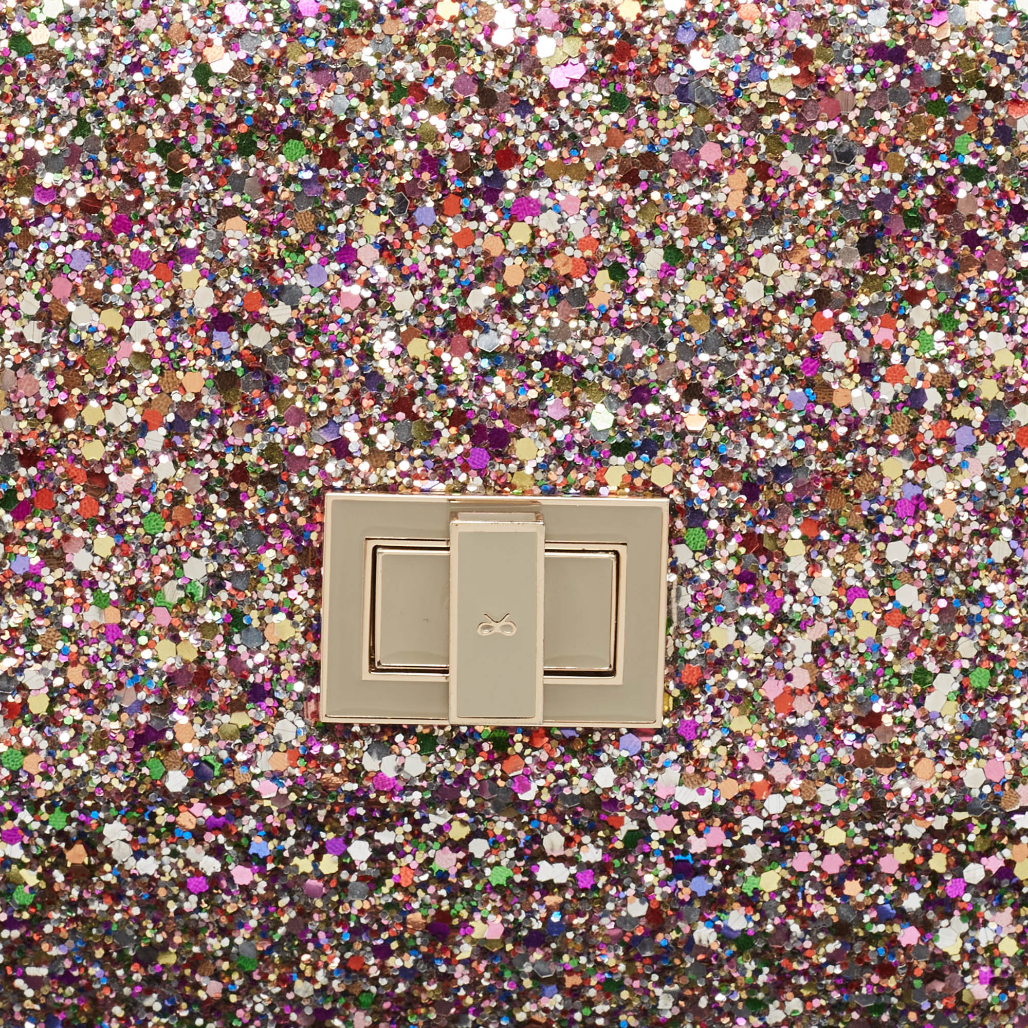 Anya Hindmarch Multicolor Glitter Valorie Clutch