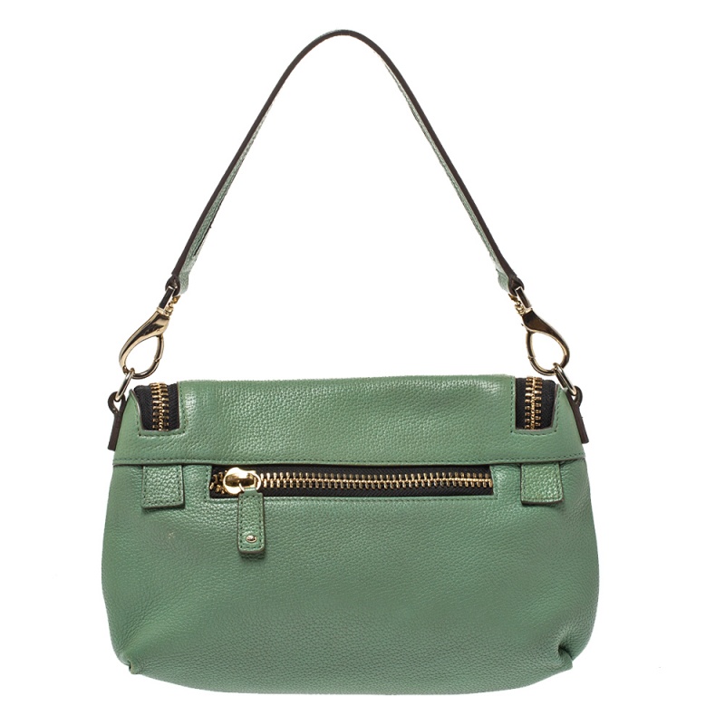 Anya Hindmarch Green Leather Zip Crossbody Bag