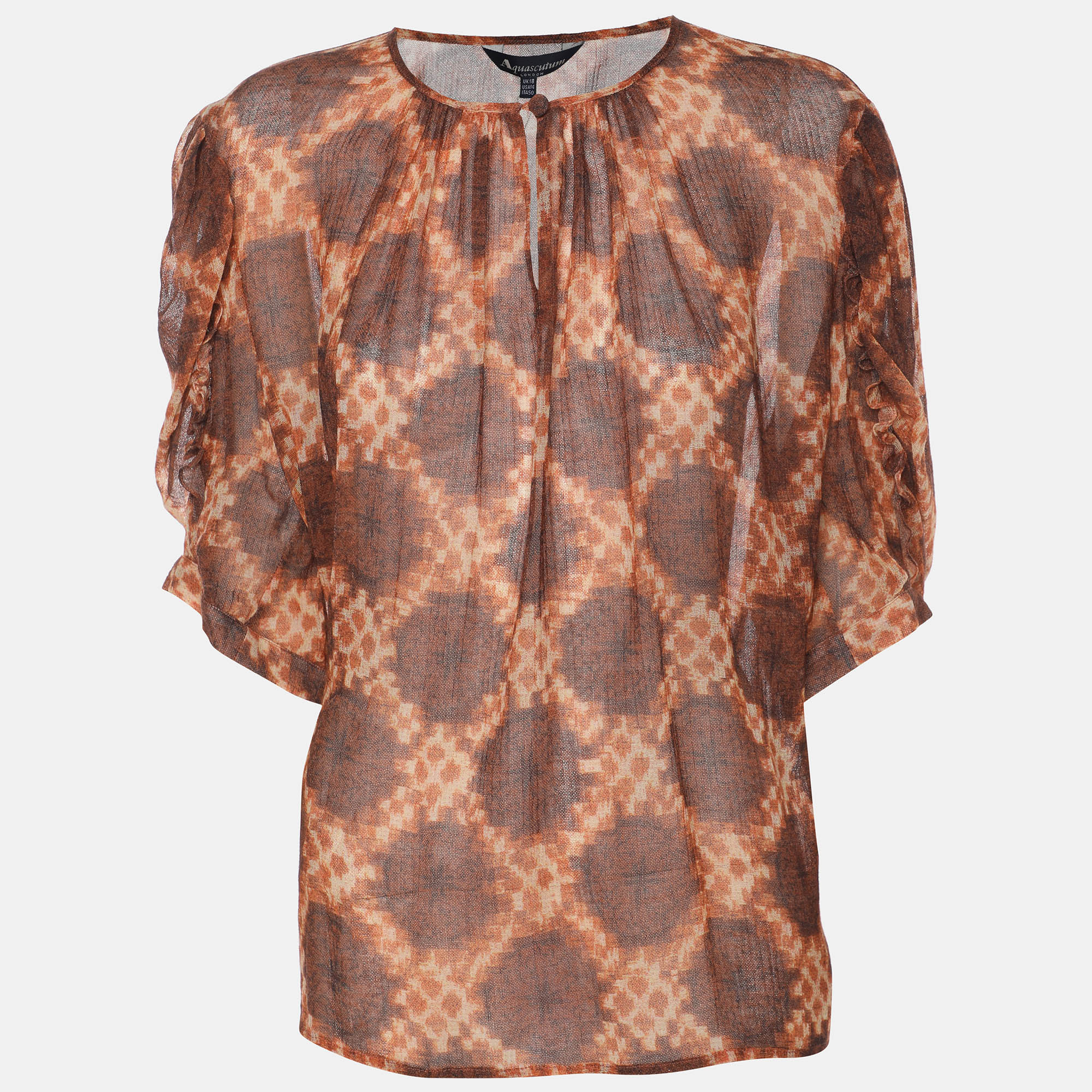 Printed Wool Top XL - Aquascutum - Modalova
