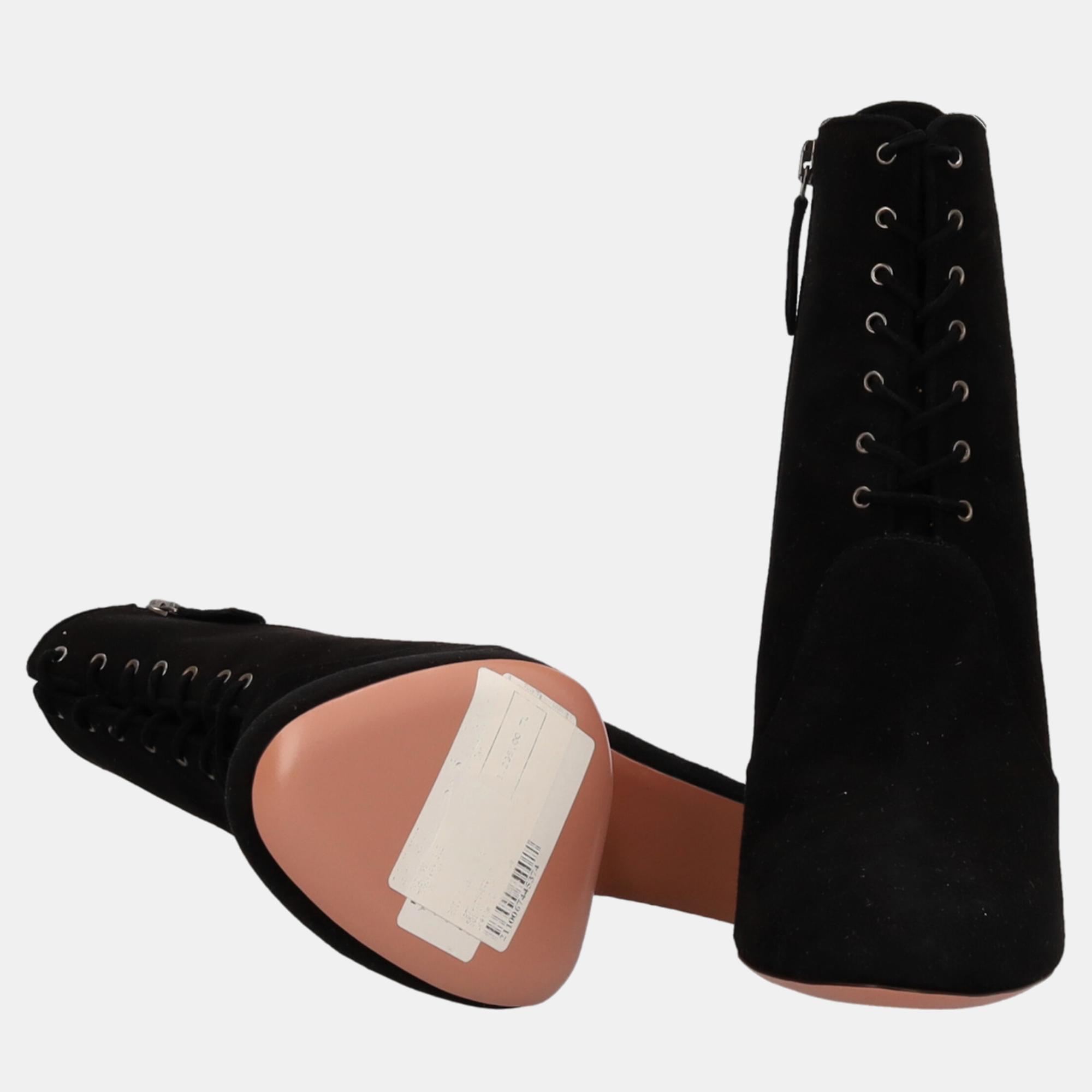 Aquazzura Women's Leather Ankle Boots - Black - EU 38.5