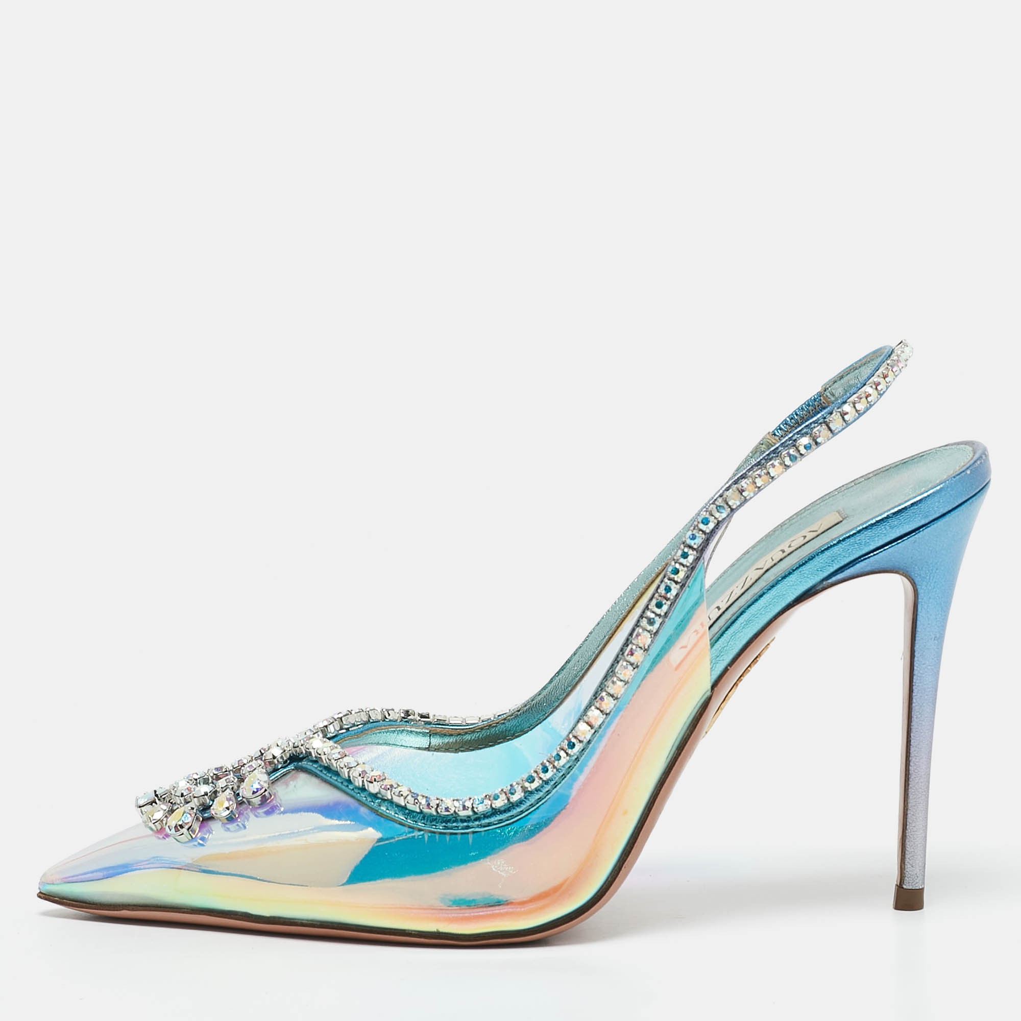 Aquazzura Transparent Crystal Embellished PVC Heaven Slingback Pumps Size
Aquazzura Transparent Crystal Embellished PVC Heaven Slingback Pumps Size
