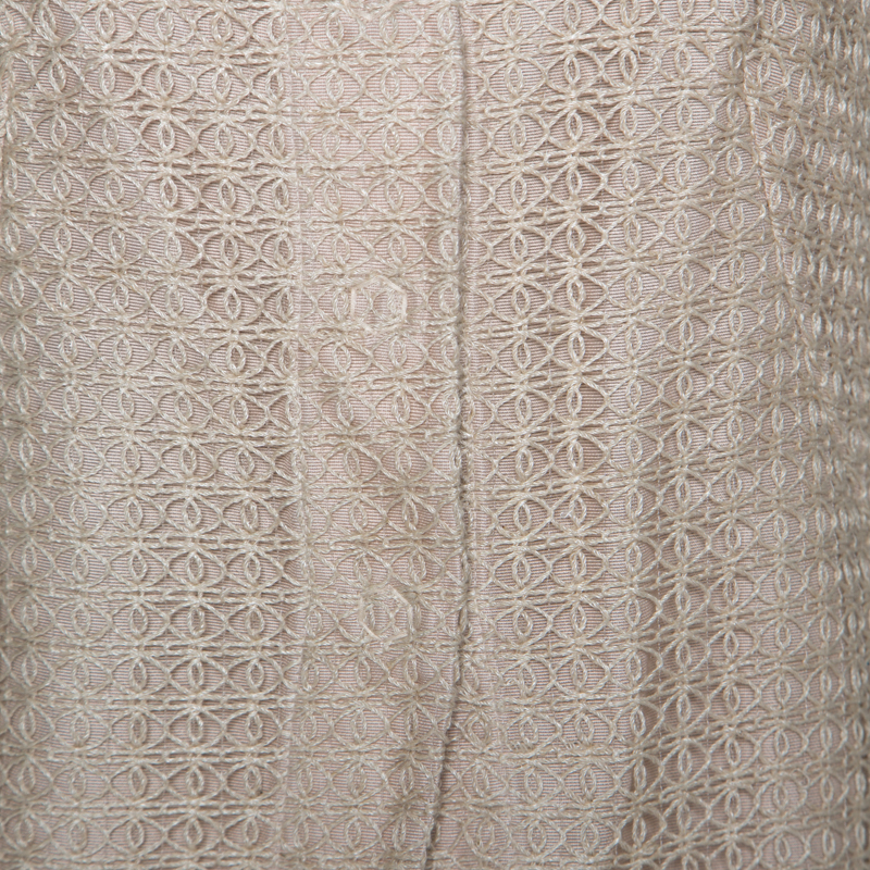 Armani Collezioni Beige Lace Overlay Detail Jacket L