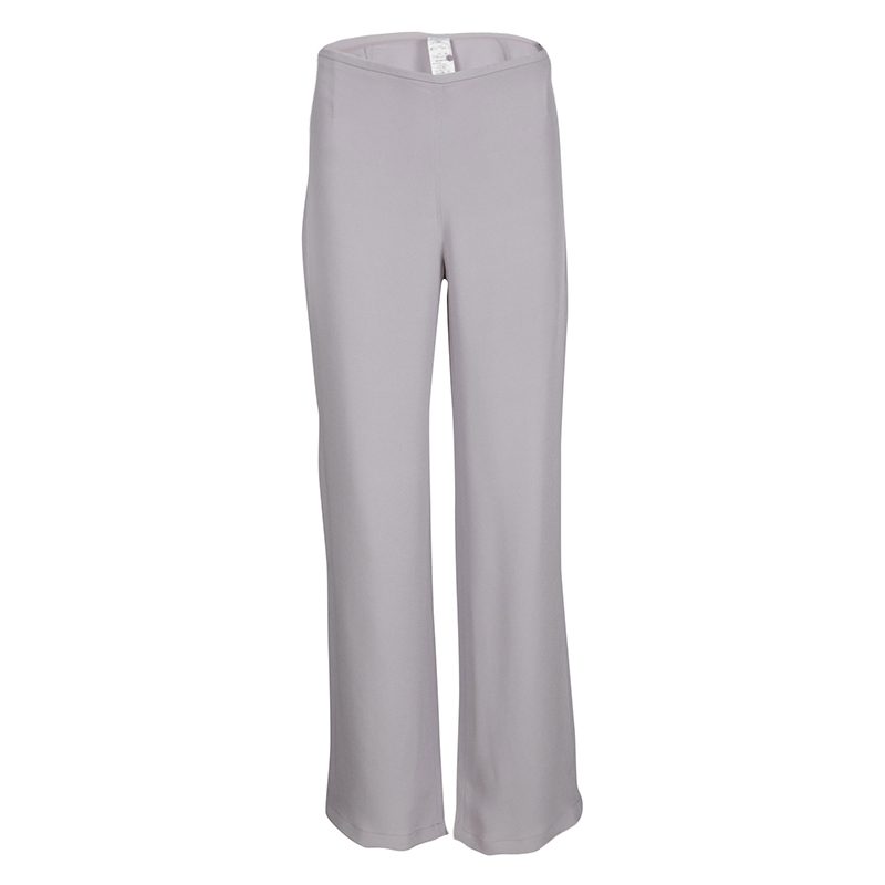 Image of Armani Collezioni Lilac High Waist Straight Fit Trousers M