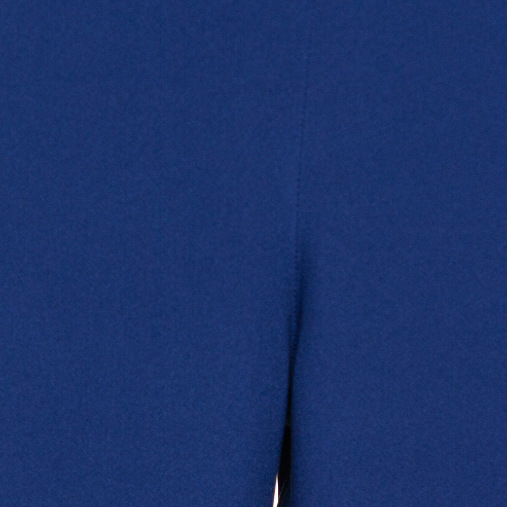 Armani Collezioni Dark Blue Crepe Wide Leg Trousers M