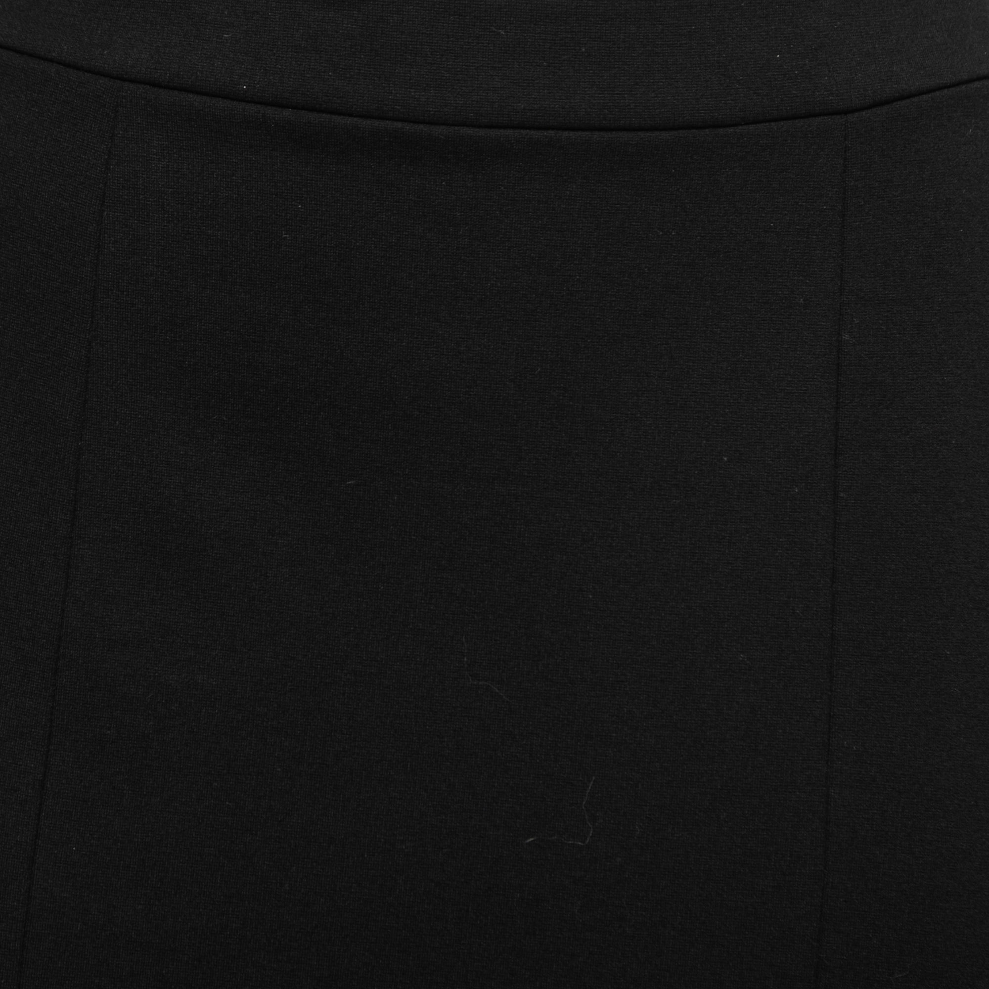 Armani Collezioni Black Stretch Knit Knee-Length Skirt L