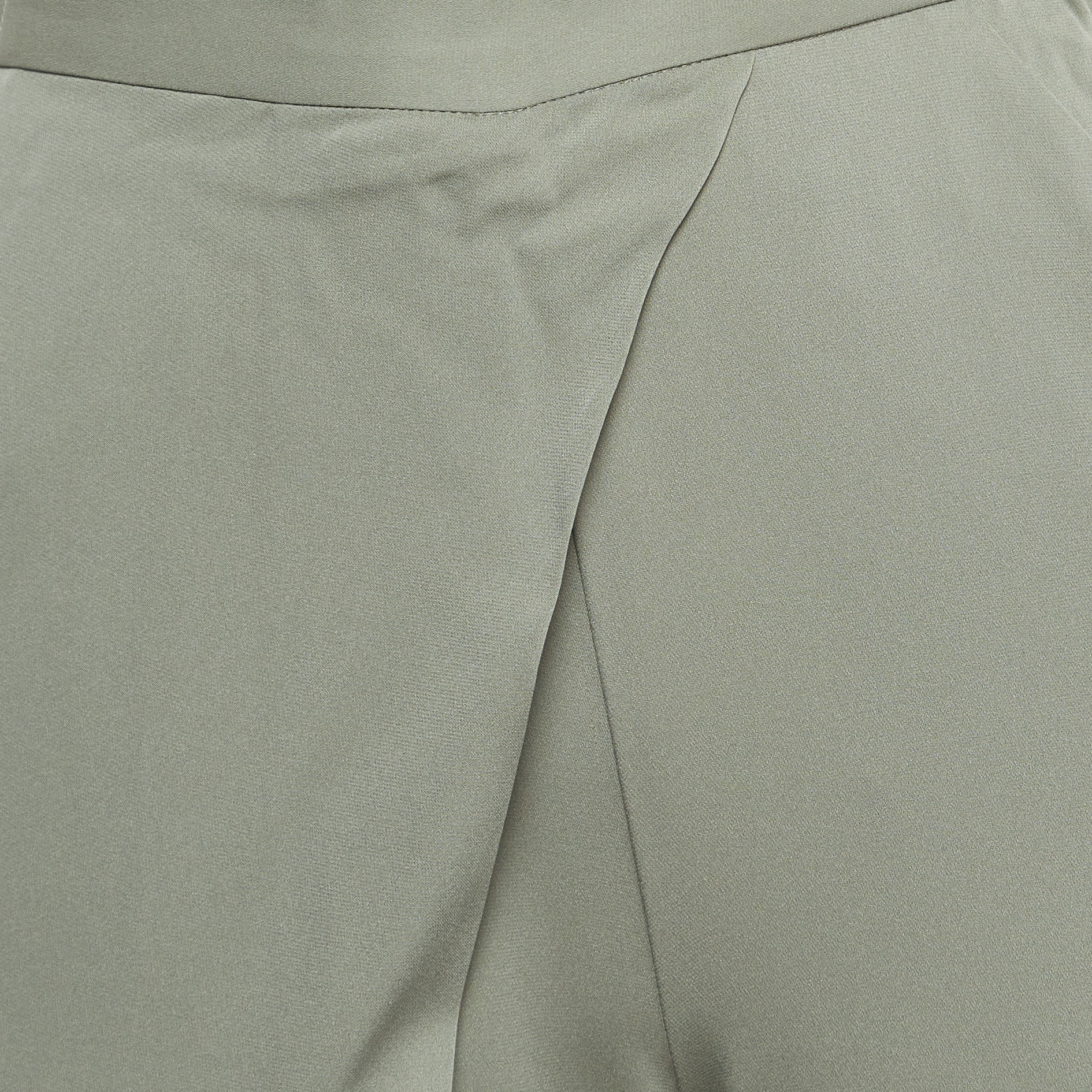 Armani Collezioni Grey Stretch Crepe Elasticated Waist Pants S