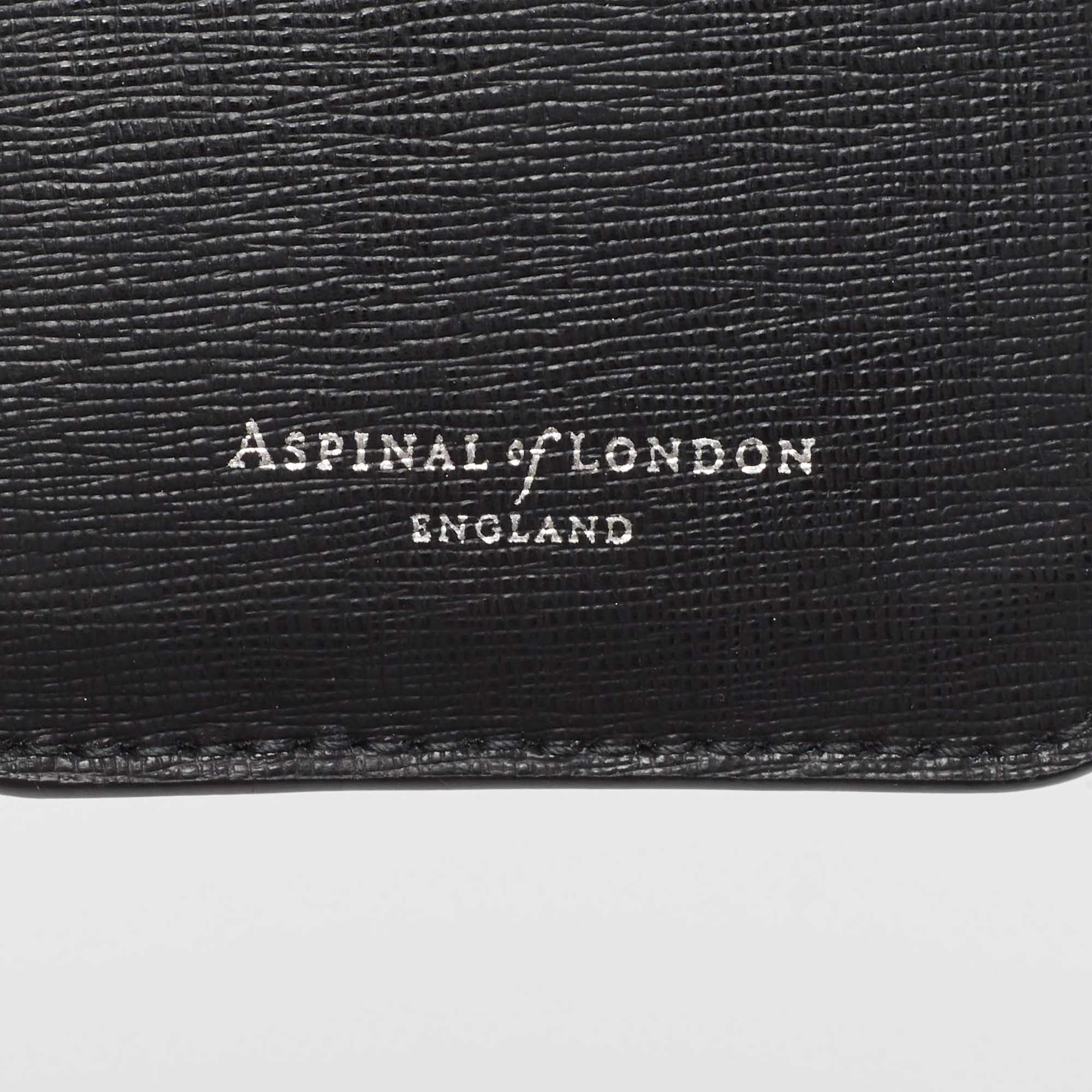 Aspinal Of London Black Leather Phone Case