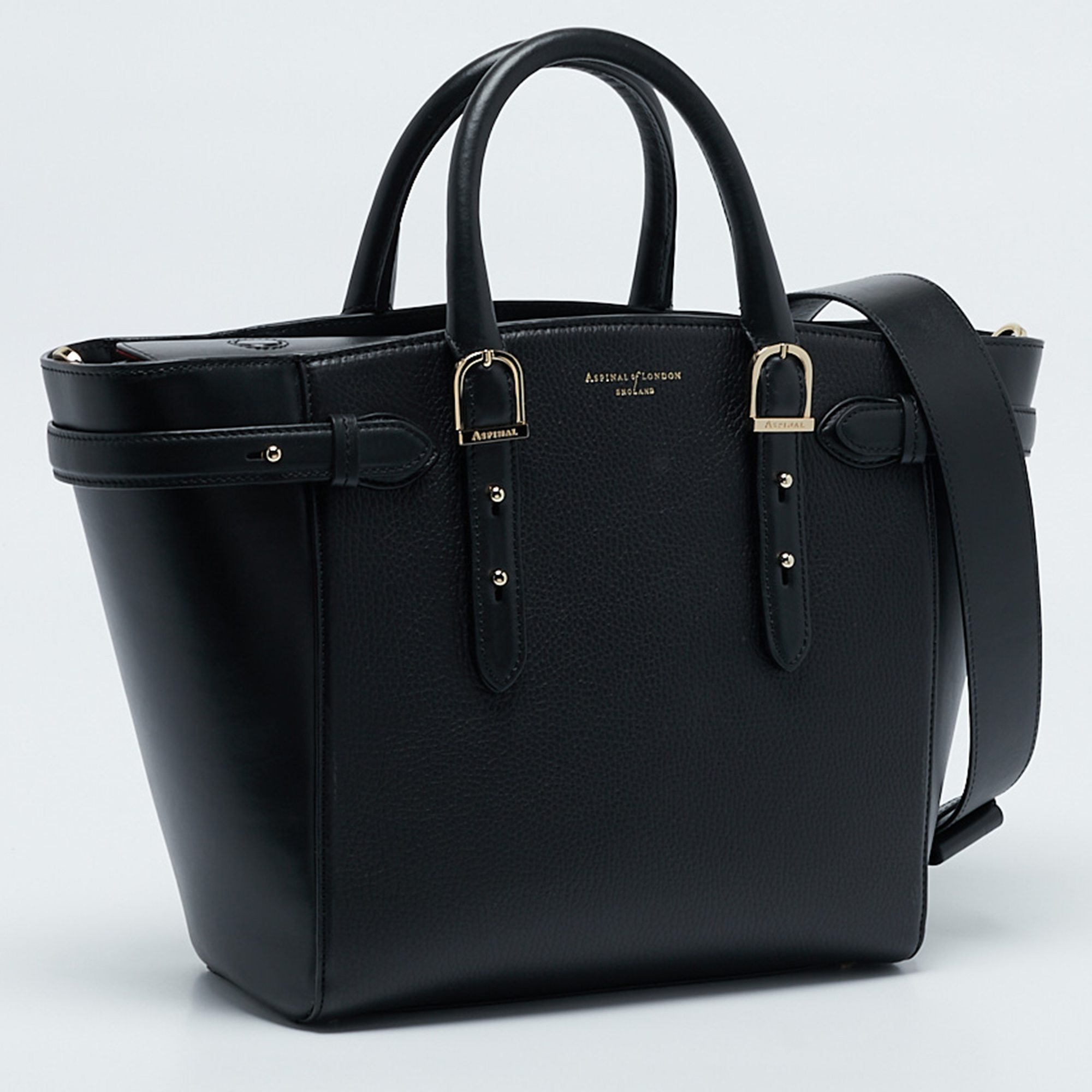 Aspinal Of London Black Leather Marylebone Tote