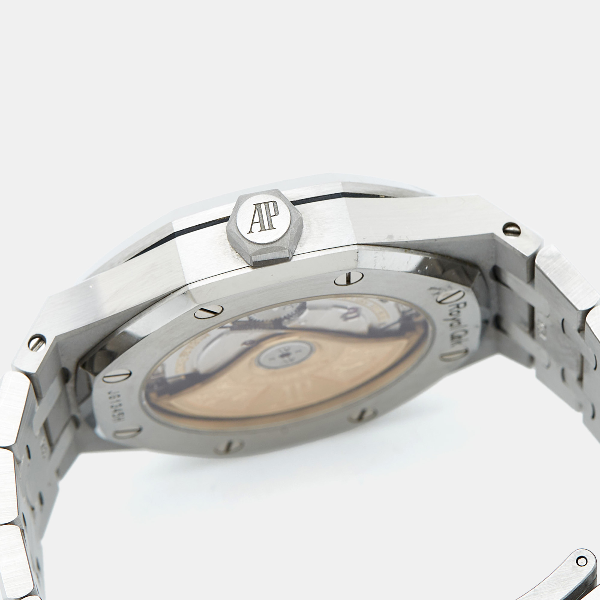 Audemars Piguet Grey Ruthenium “Grande Tapisserie” Stainless Steel Diamond Royal Oak 5451ST.ZZ.1256ST.02 Unisex Wristwatch 37 Mm