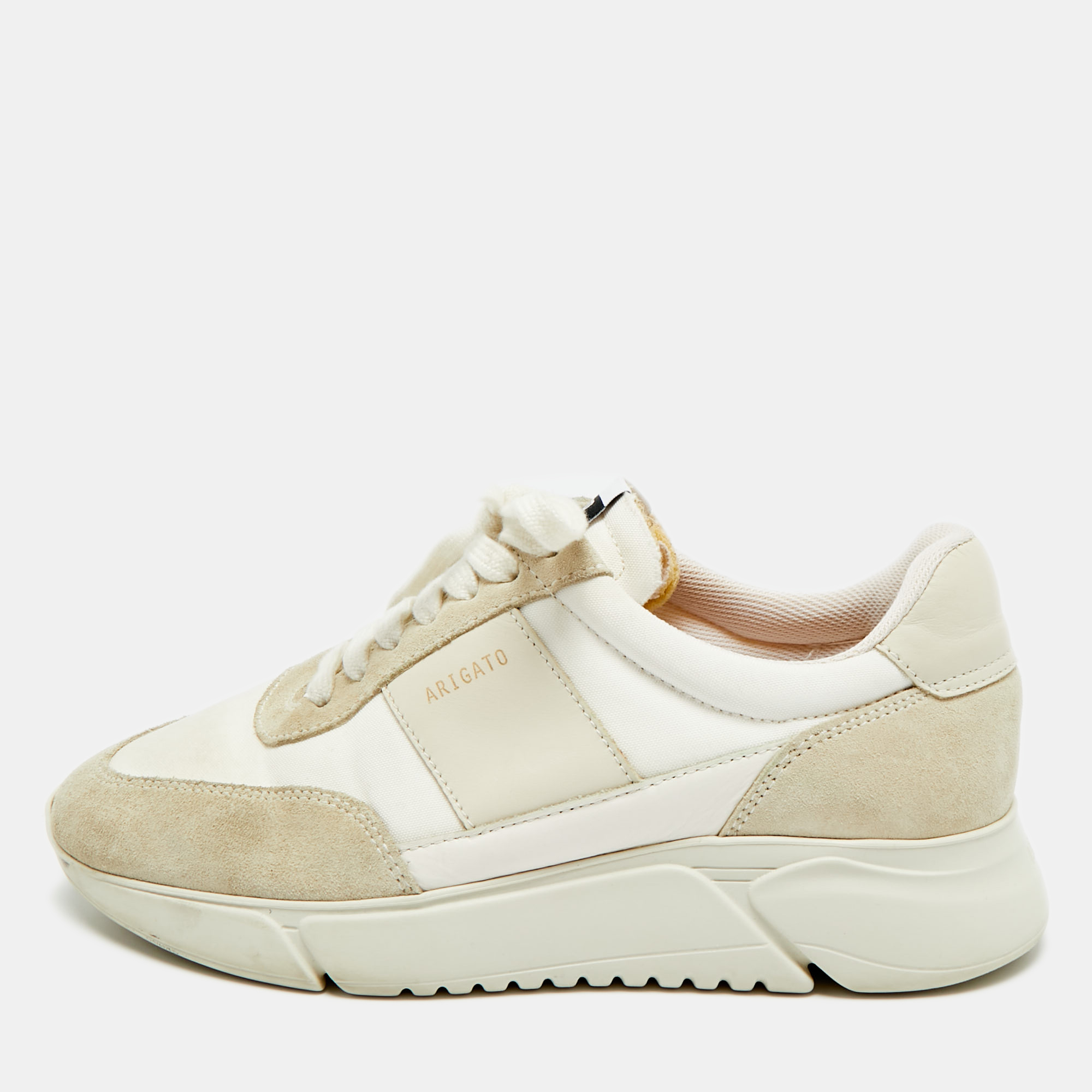 Axel Arigato Marathon Runner Size 38 White Canvas and Suede Low Top Sneakers
Axel Arigato Marathon Runner Size 38 White Canvas and Suede Low Top Sneakers