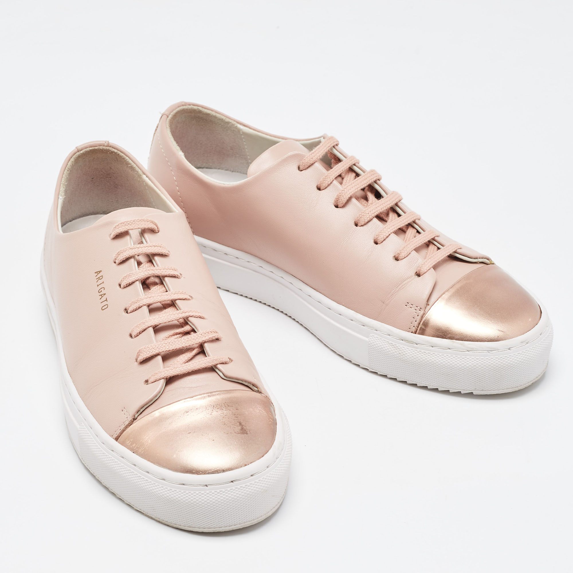 Axel Arigato Pink Leather Clean Low Top Sneakers Size 38