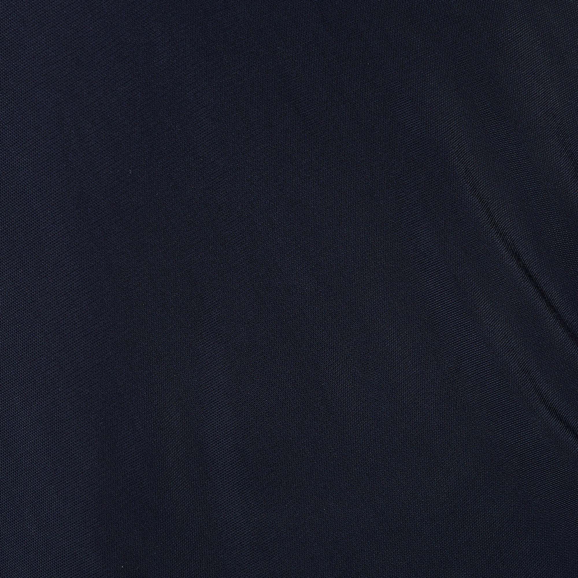 Badgley Mischka Navy Blue Embellished Detail Jersey Draped Mini Dress XS