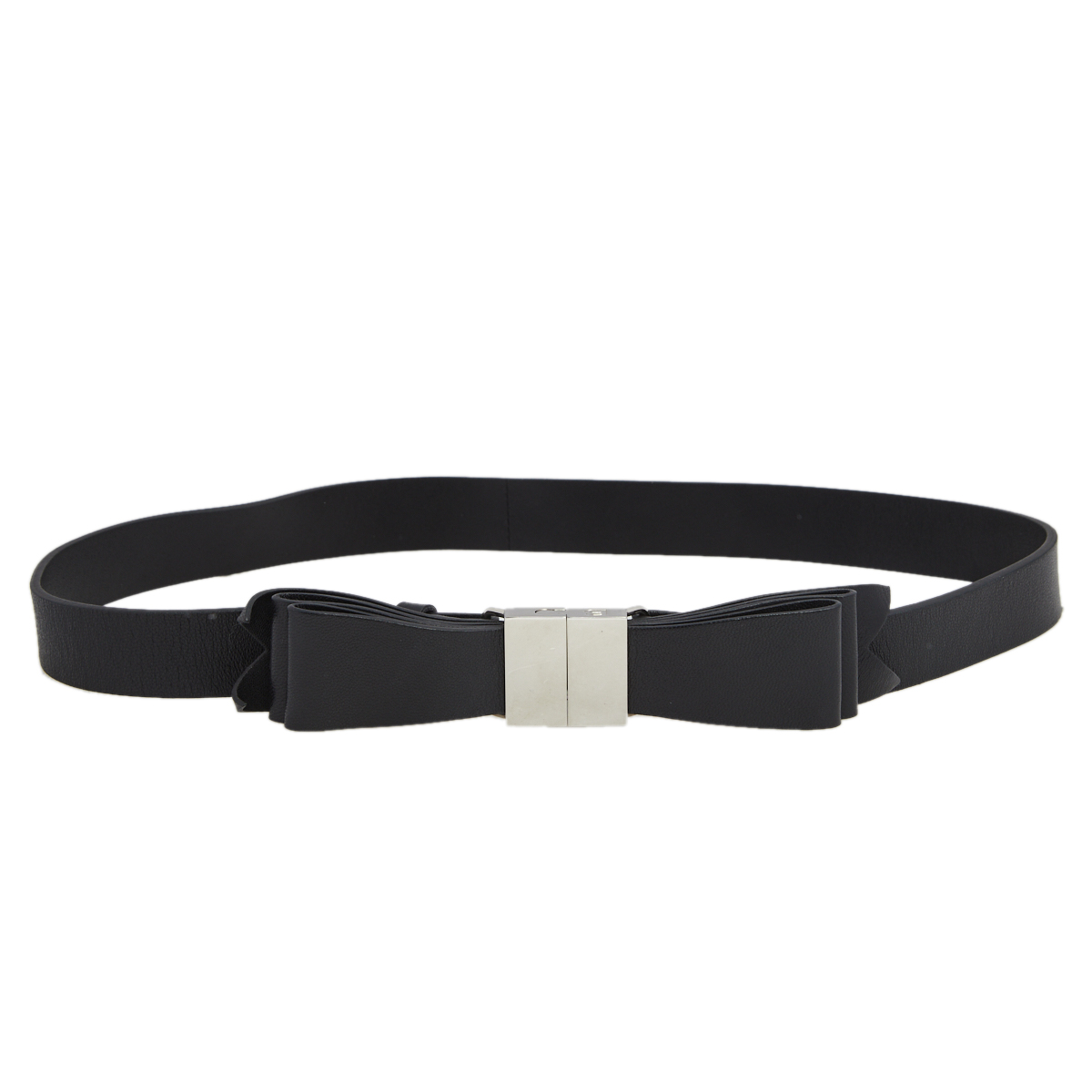 Balenciaga Black Leather Multi Bow Waist Belt 80CM