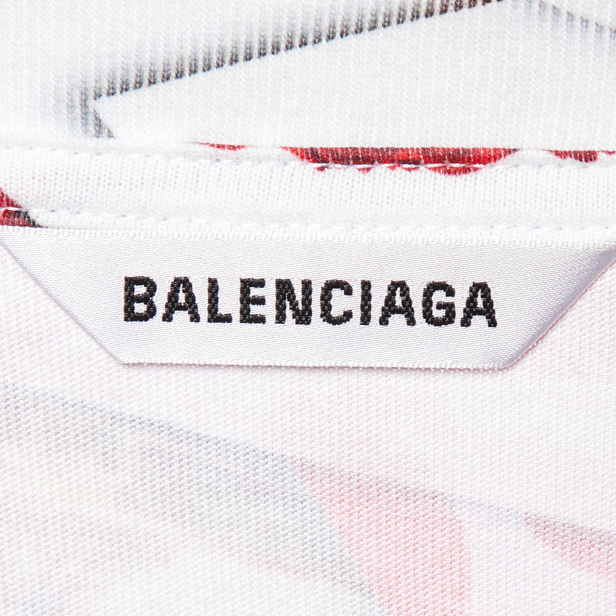 Balenciaga Multicolor Graphic Print Knit Top And Leggings Set XL