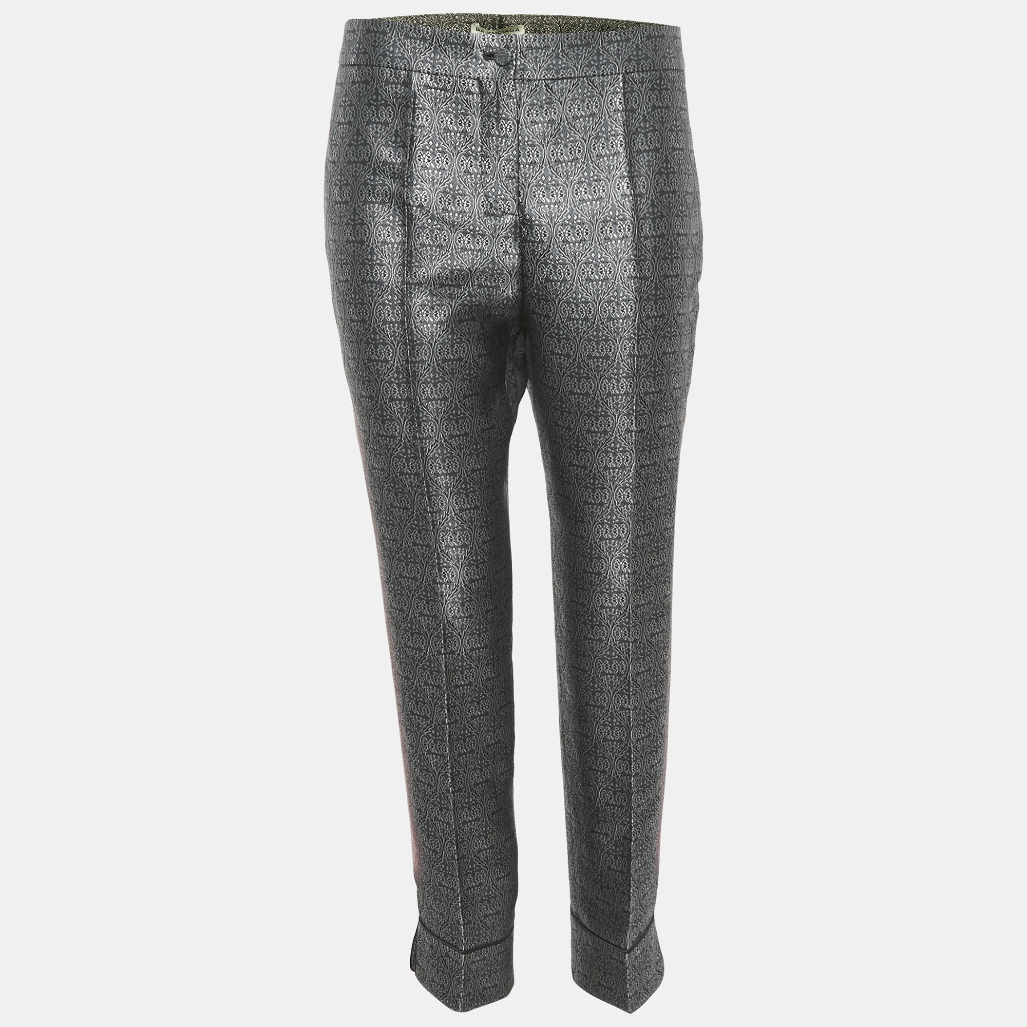 Balenciaga Multicolor Brocade Silk Tapered Leg Cropped Trousers M
Balenciaga Multicolor Brocade Silk Tapered Leg Cropped Trousers M
