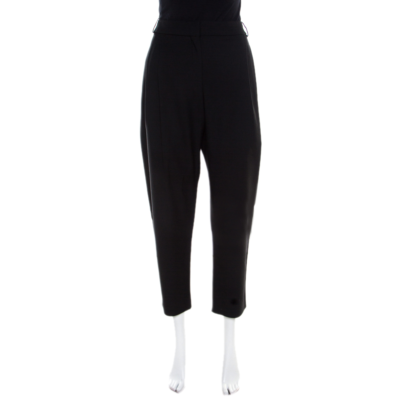 Image of Balenciaga Black Knit Straight Fit Trousers L