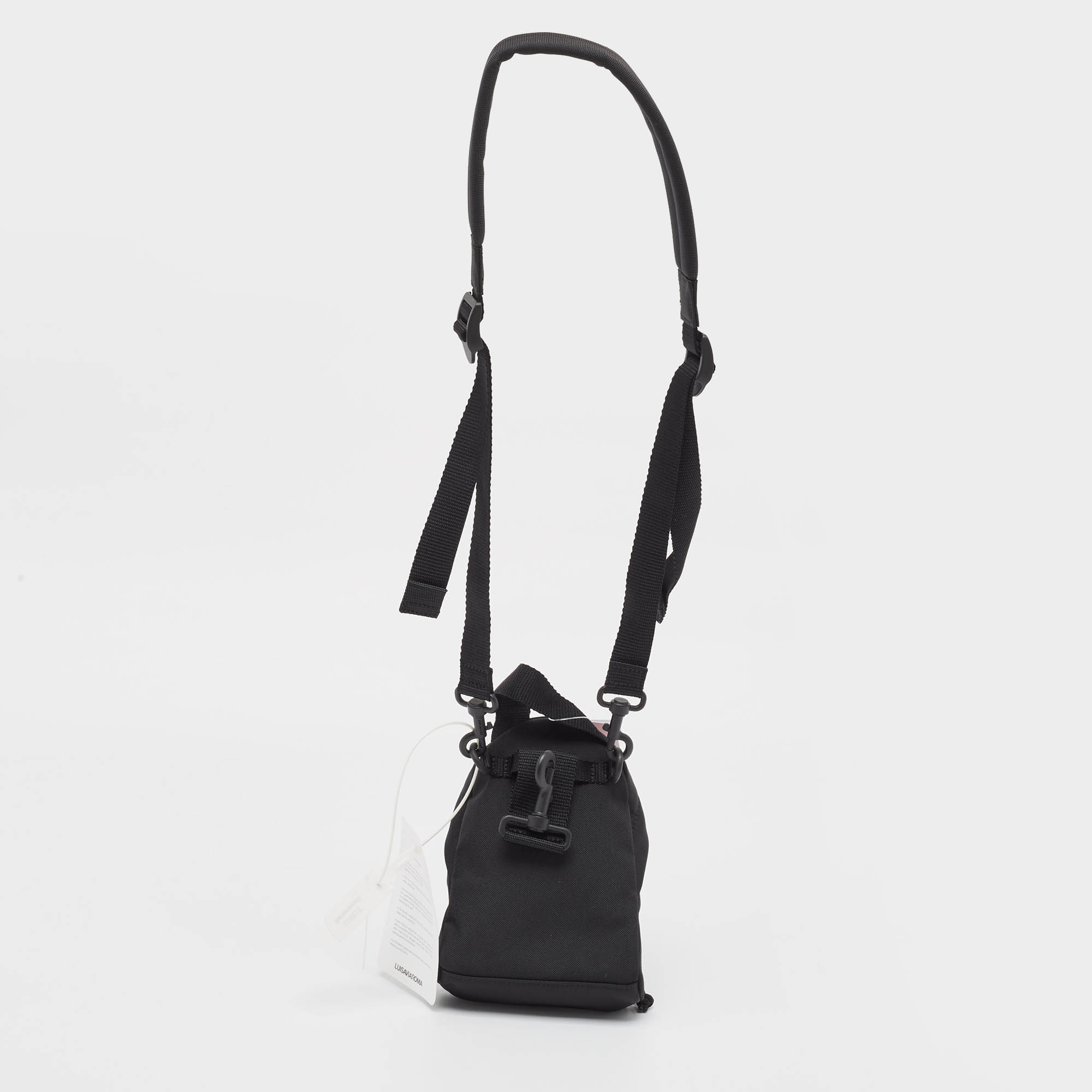 Balenciaga Black Nylon Mini Gamer Patch Backpack Crossbody Bag