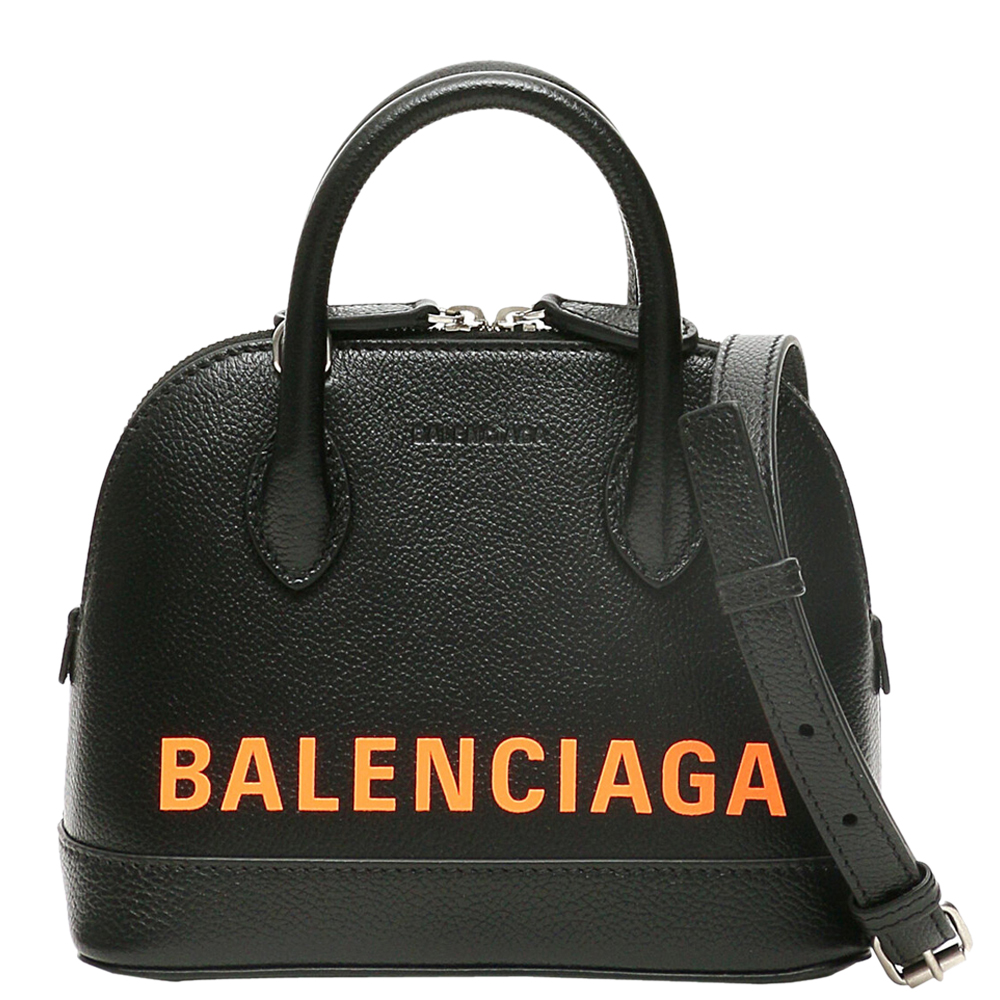 Image of Balenciaga Black Leather Ville XXS Satchel Bag