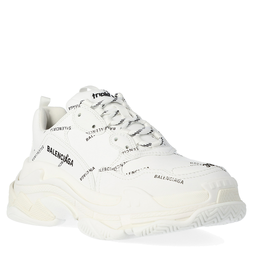 Balenciaga White Triple S Sneakers Size EU 40