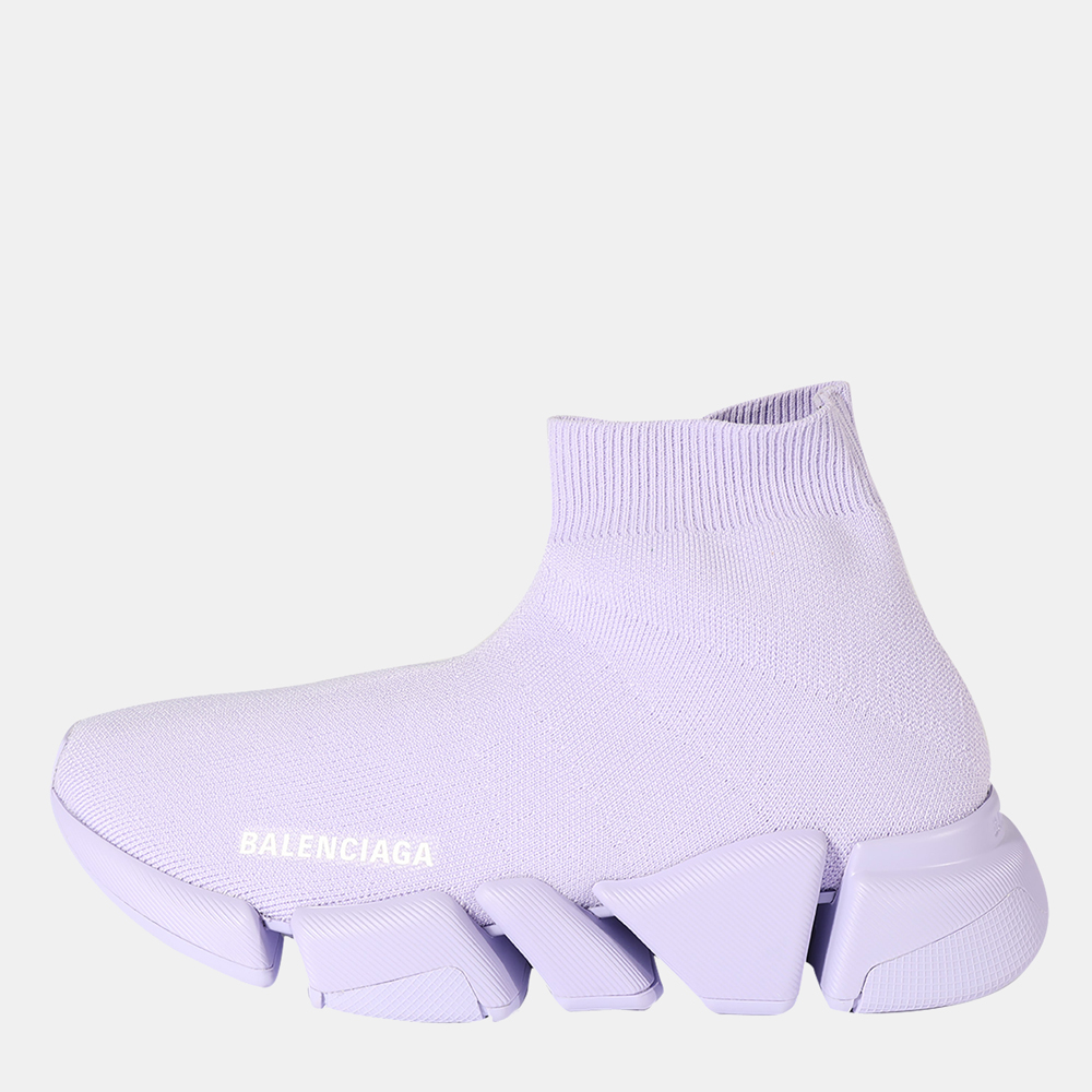 Balenciaga Lilac Wmns Recycled Knit Speed 2.0 Sneaker EU 36