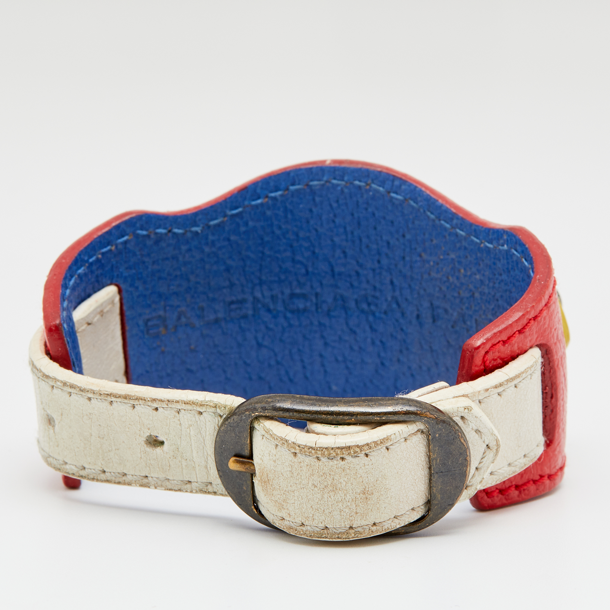 Balenciaga Multicolor Leather Arena Classic Bracelet