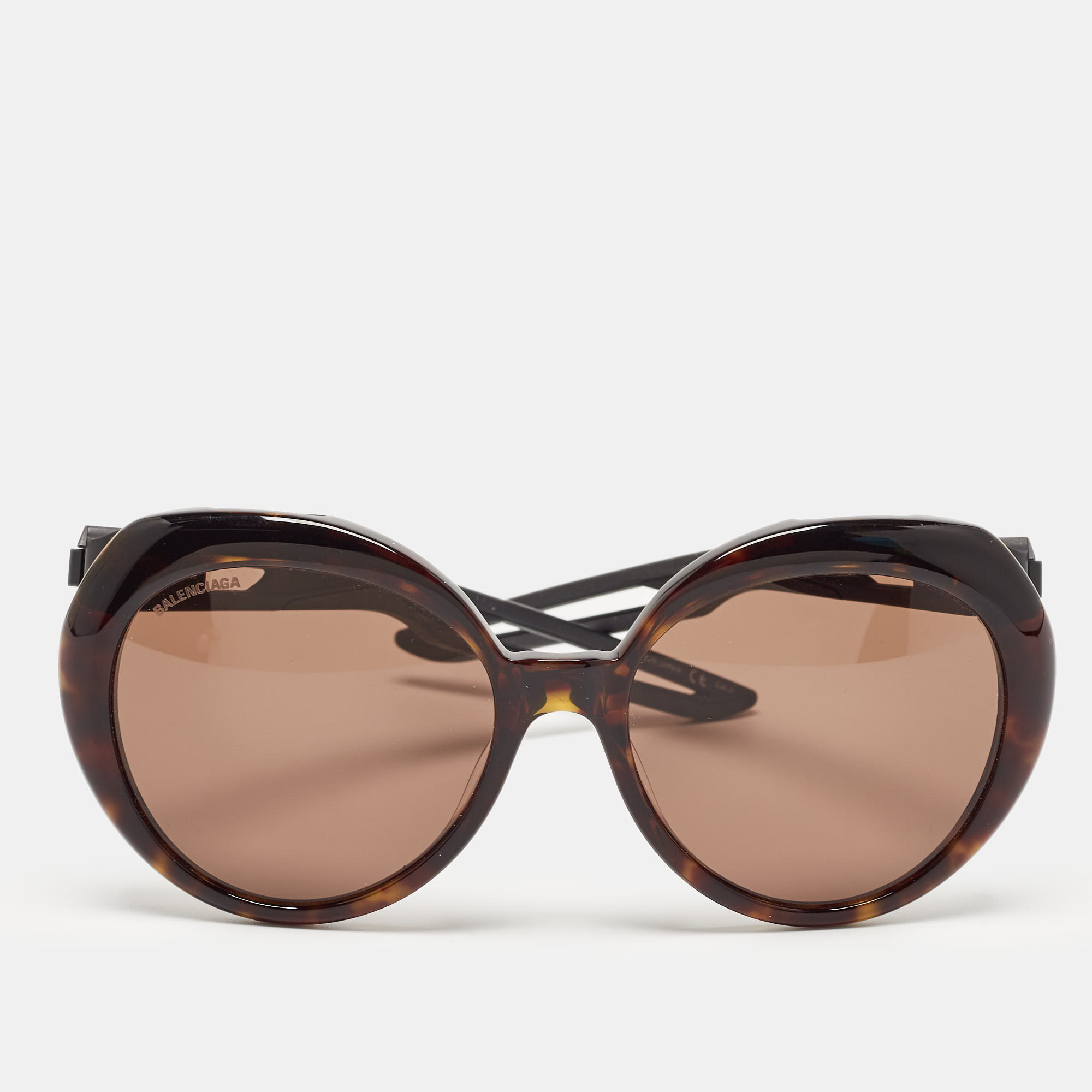Balenciaga black/brown bb0024s oversized sunglasses