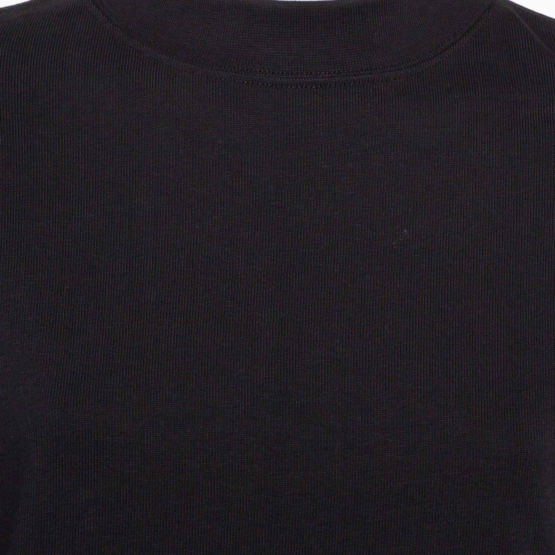 Balenciaga Black Cotton Knit Deconstructed Drape T-Shirt XS