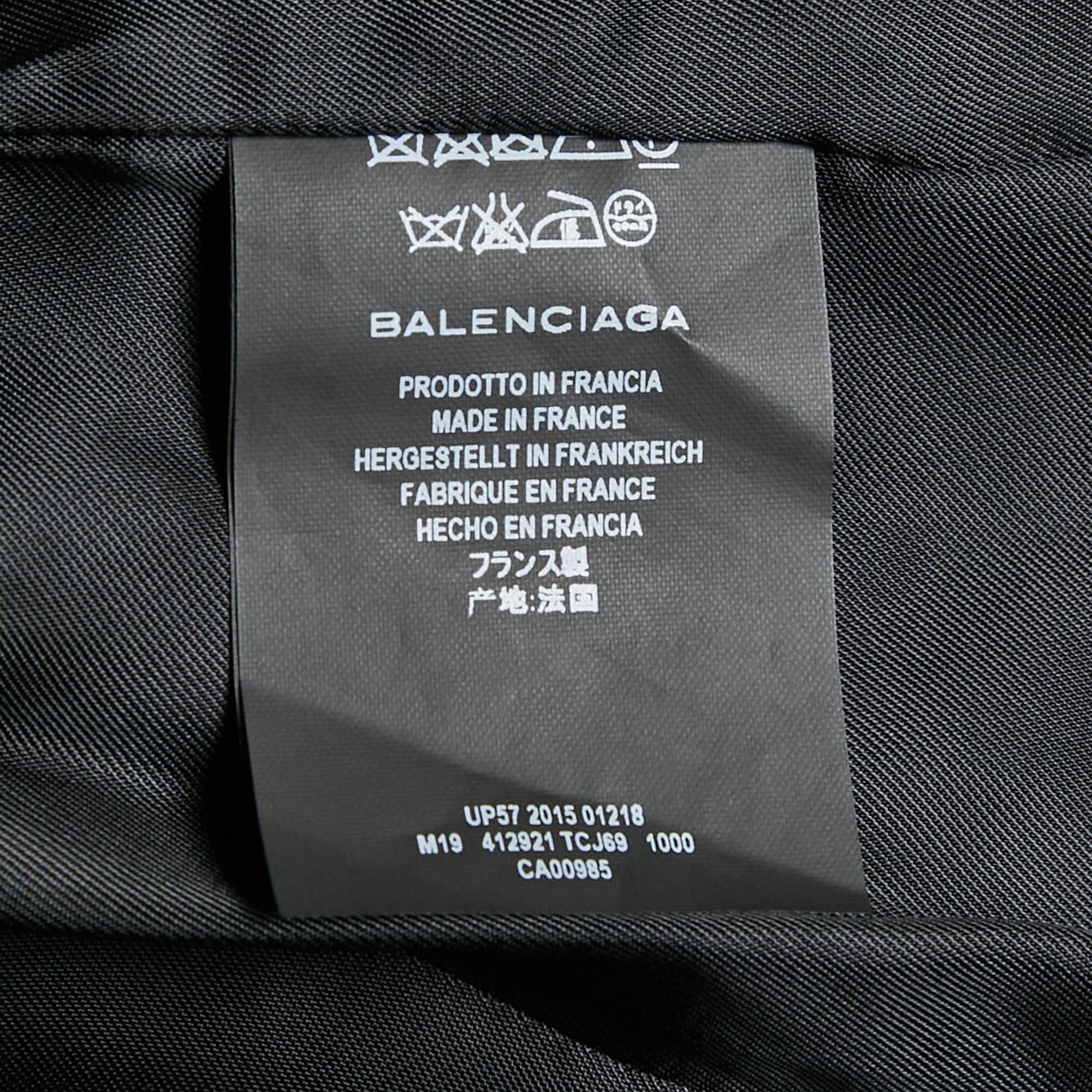 Balenciaga Black Wool Blend Sleeveless Coat S