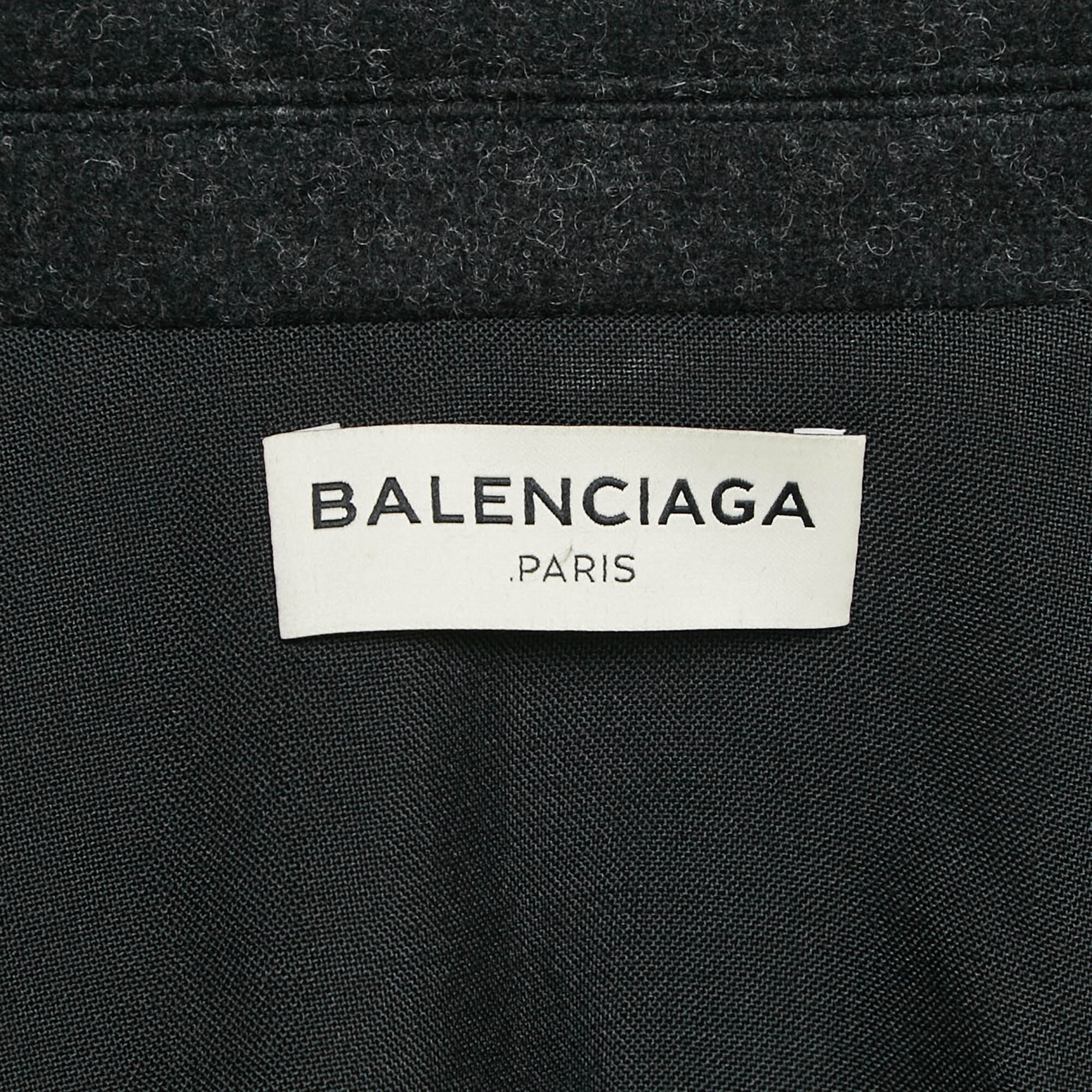 Balenciaga Black Wool Blend Sleeveless Coat S