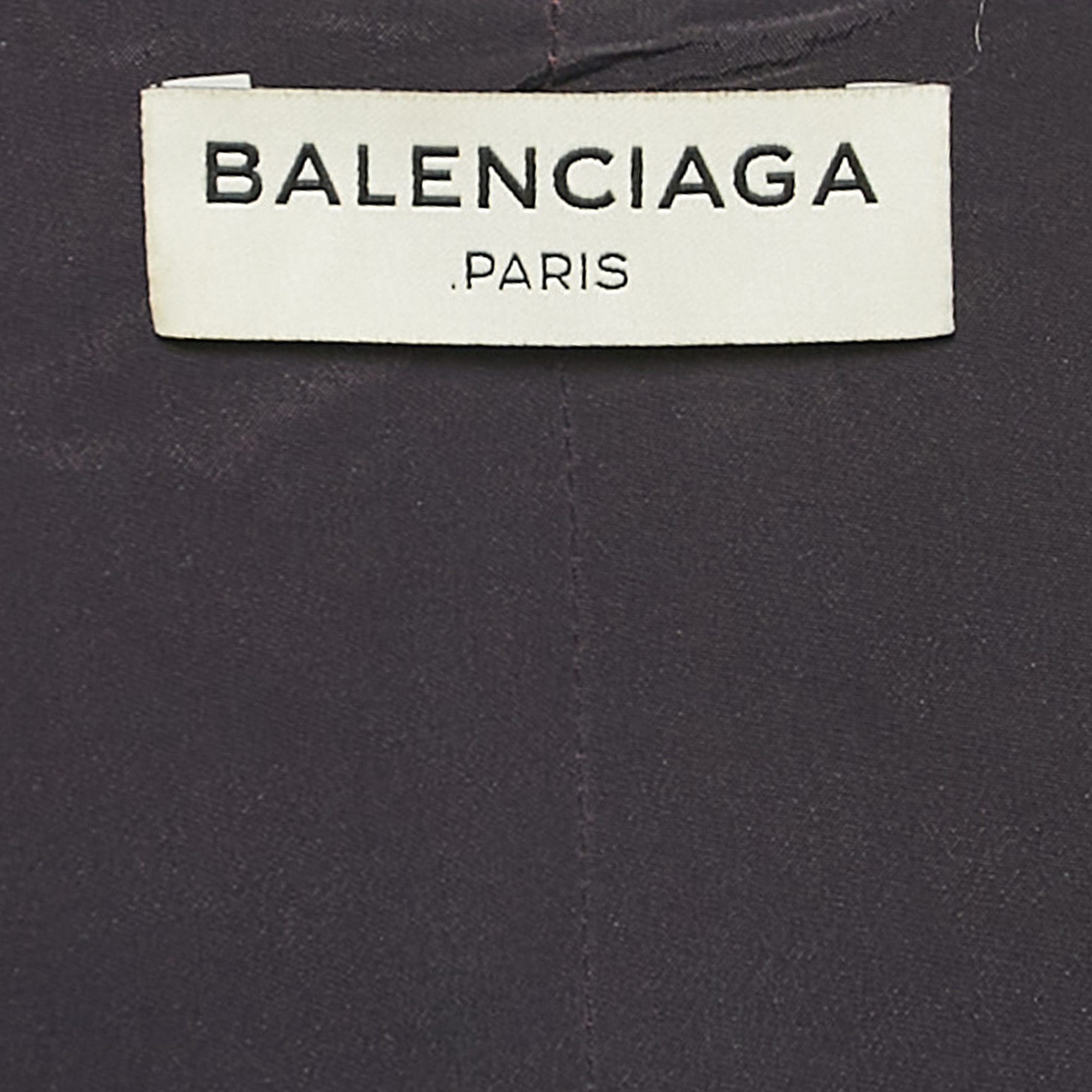 Balenciaga Dark Burgundy Satin Draped Sleeveless Blouse S